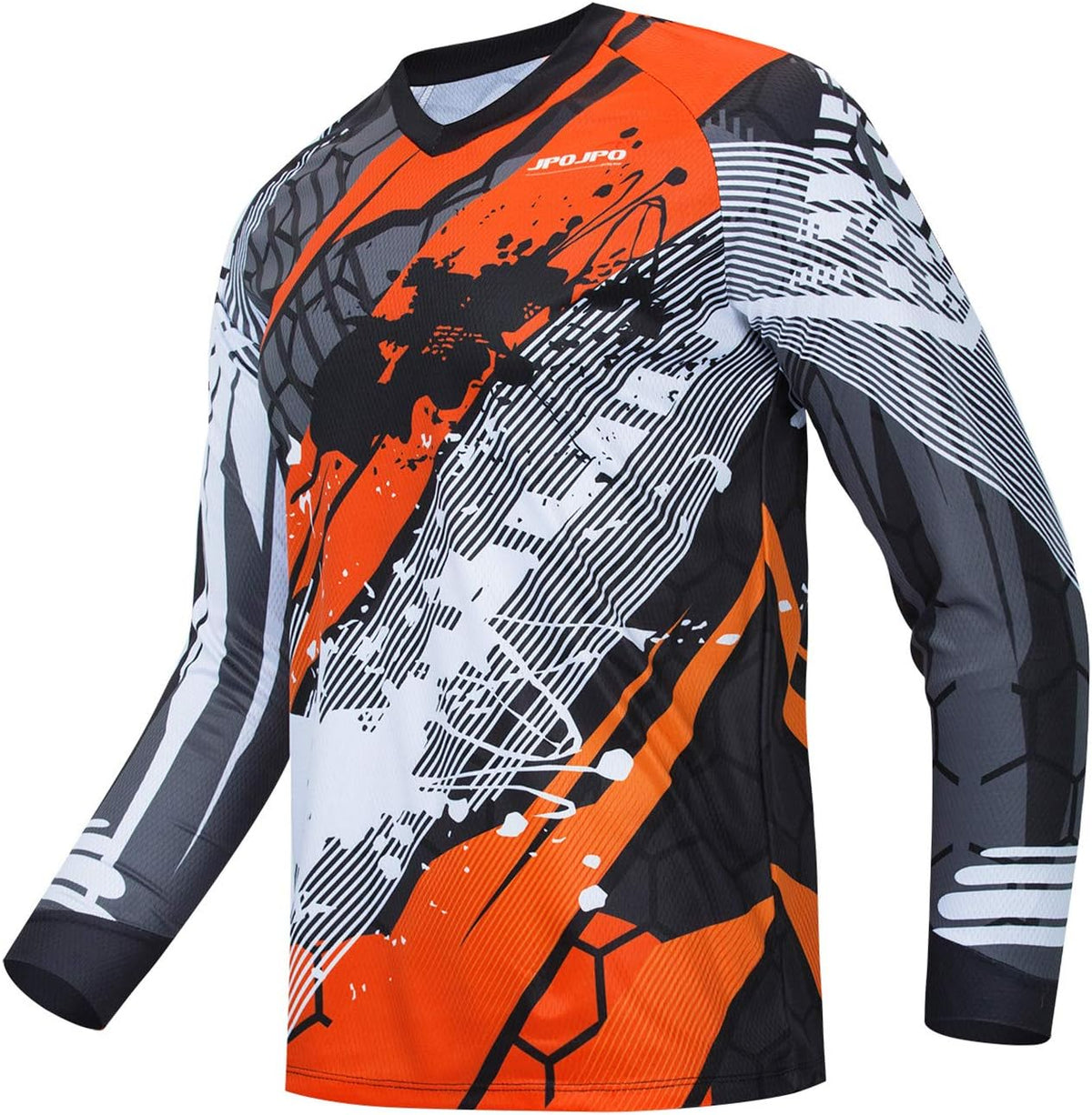 Weimostar Cycling Shirts Men's Mountain Bike Motocross Clothing Long Sleeve MTB T-Shirt - 28 Orange
