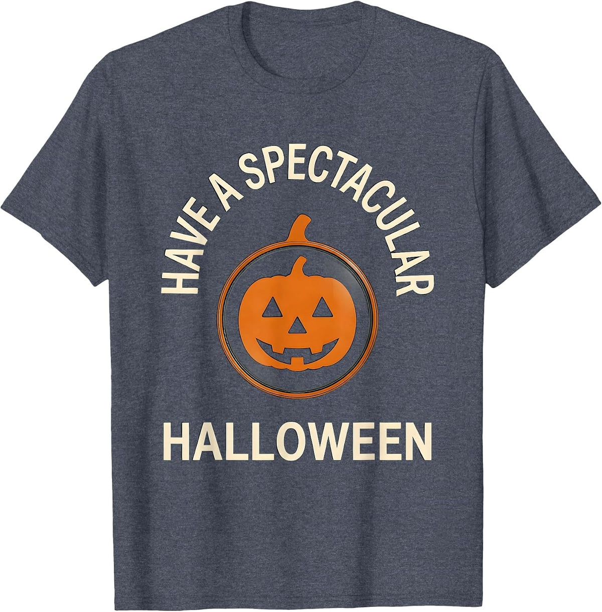 Have a Spectacular Halloween Minimalist Optometrist Eye T-Shirt - Heather Blue