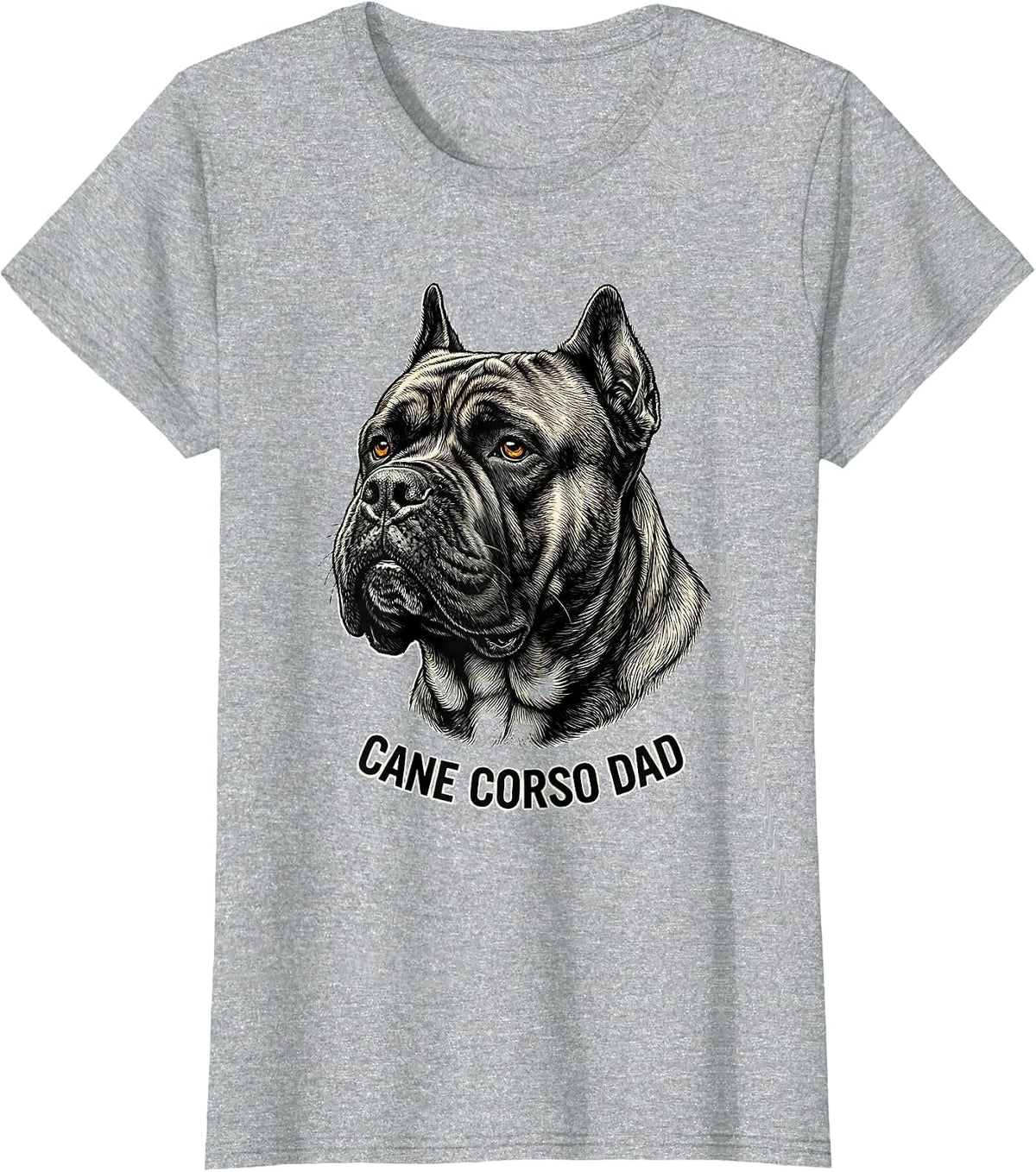 Women's Cane Corso Dad Bold Italian Mastiff Dog Lover Gift T-Shirt - Heather Grey