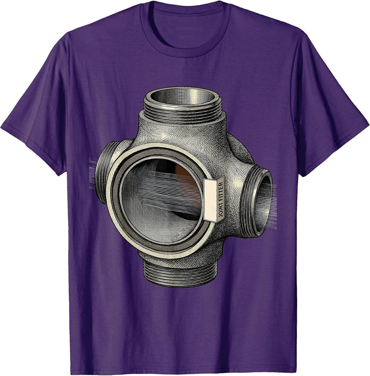 Joint Fitter Funny Plumber Pipefitter Occupational Humor T-Shirt - Purple