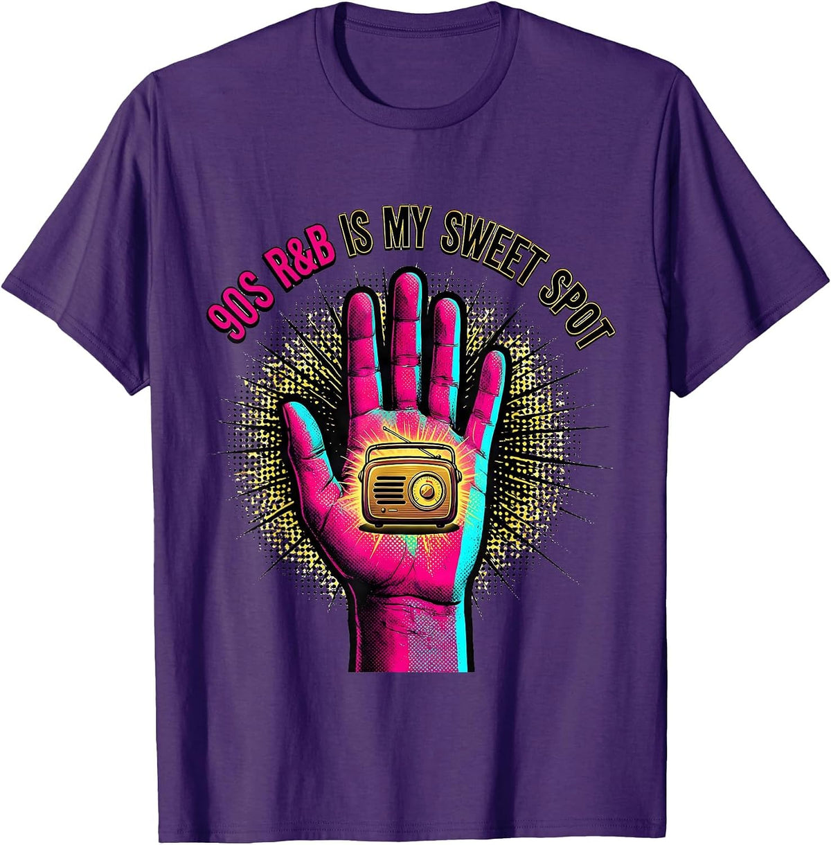 90s R&B Is My Sweet Spot Nostalgic Retro Music Fan T-Shirt - Purple