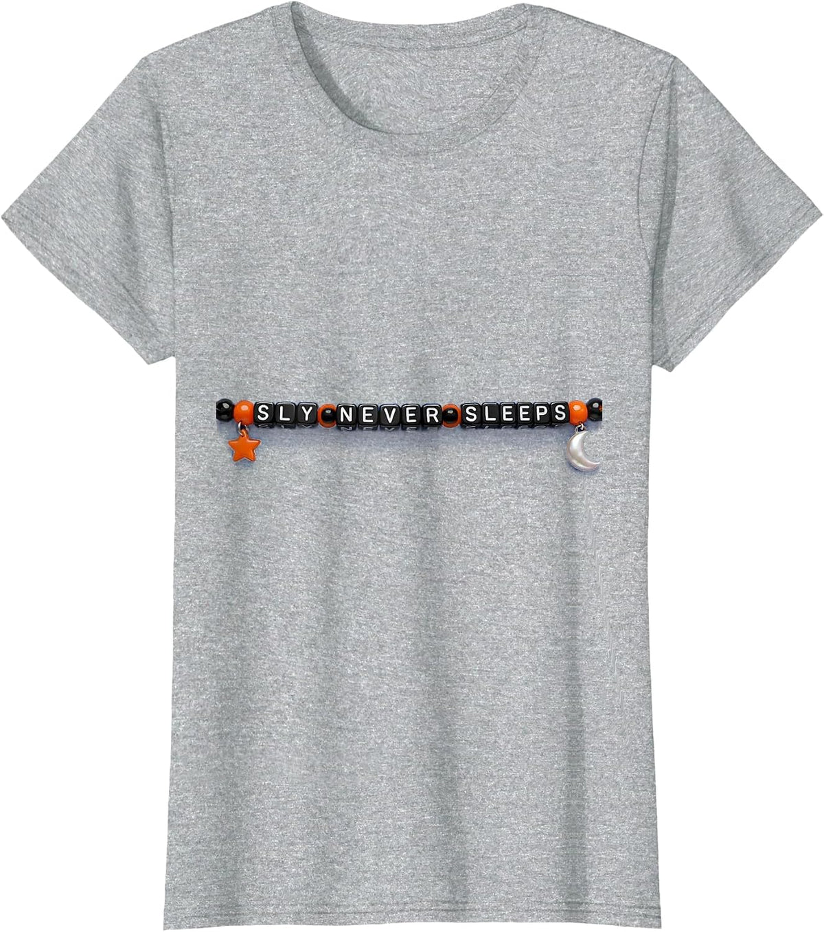 Women's Sly Never Sleeps Fox Graphic Design T-Shirt - Heather Grey