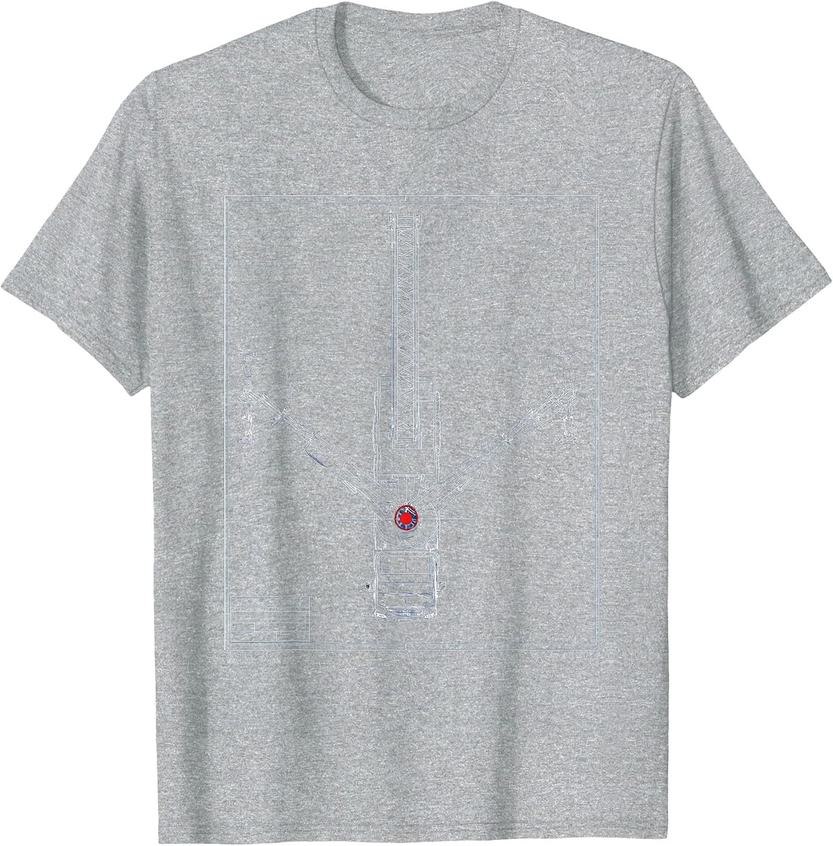 Men's Blueprint Firefighter Aerial Platform Tribute Graphic T-Shirt - Heather Grey