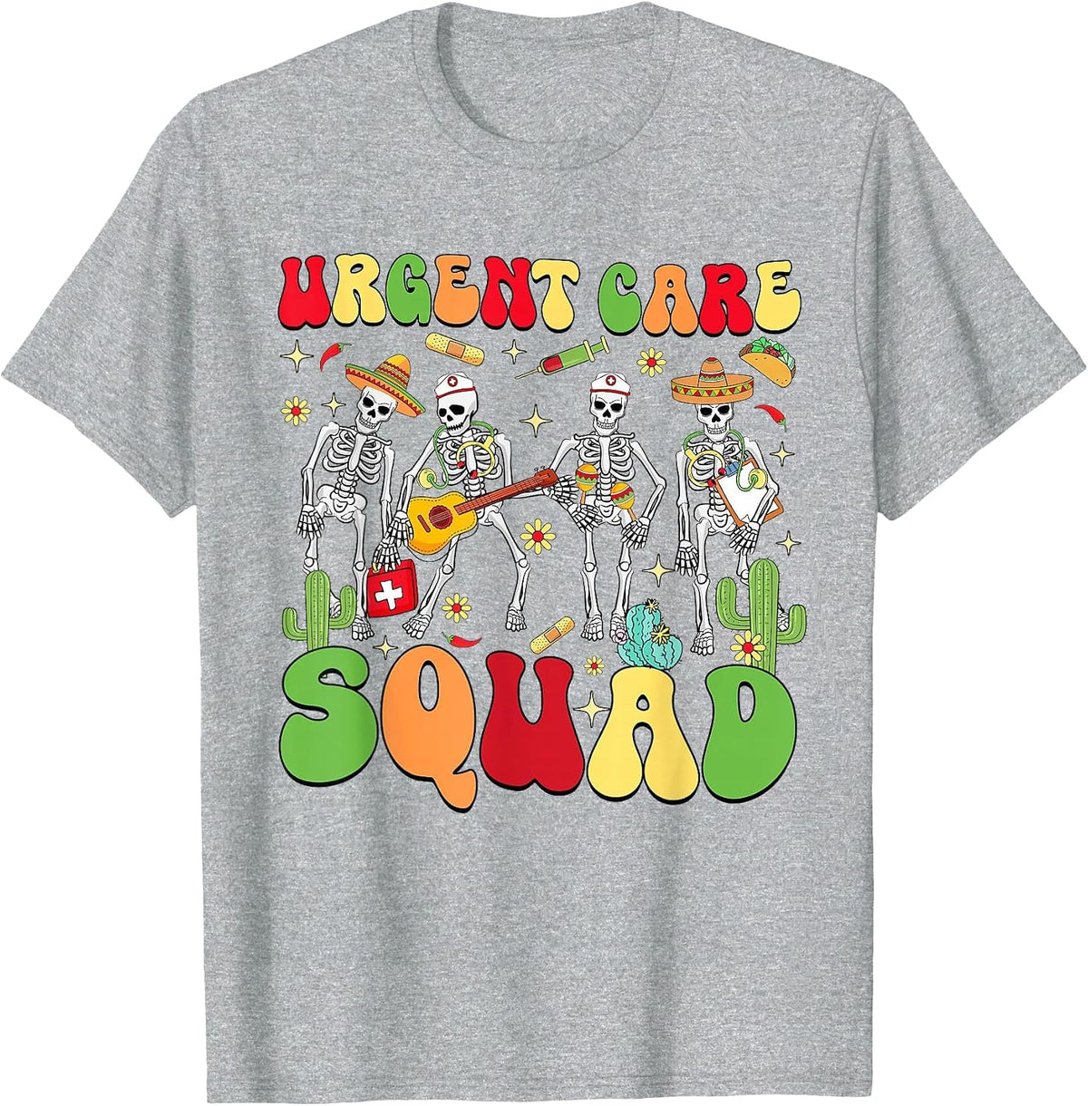 Urgent Care Squad Cinco De Mayo RN Nurse Registered NP T-Shirt - Heather Grey