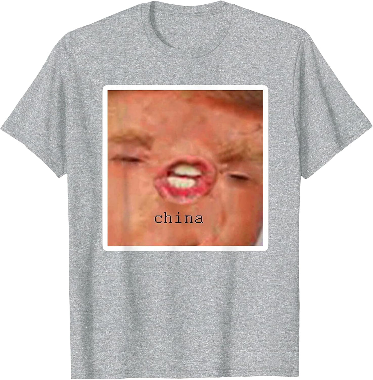 Trump China Shirt, Meme T-Shirt - Heather Grey