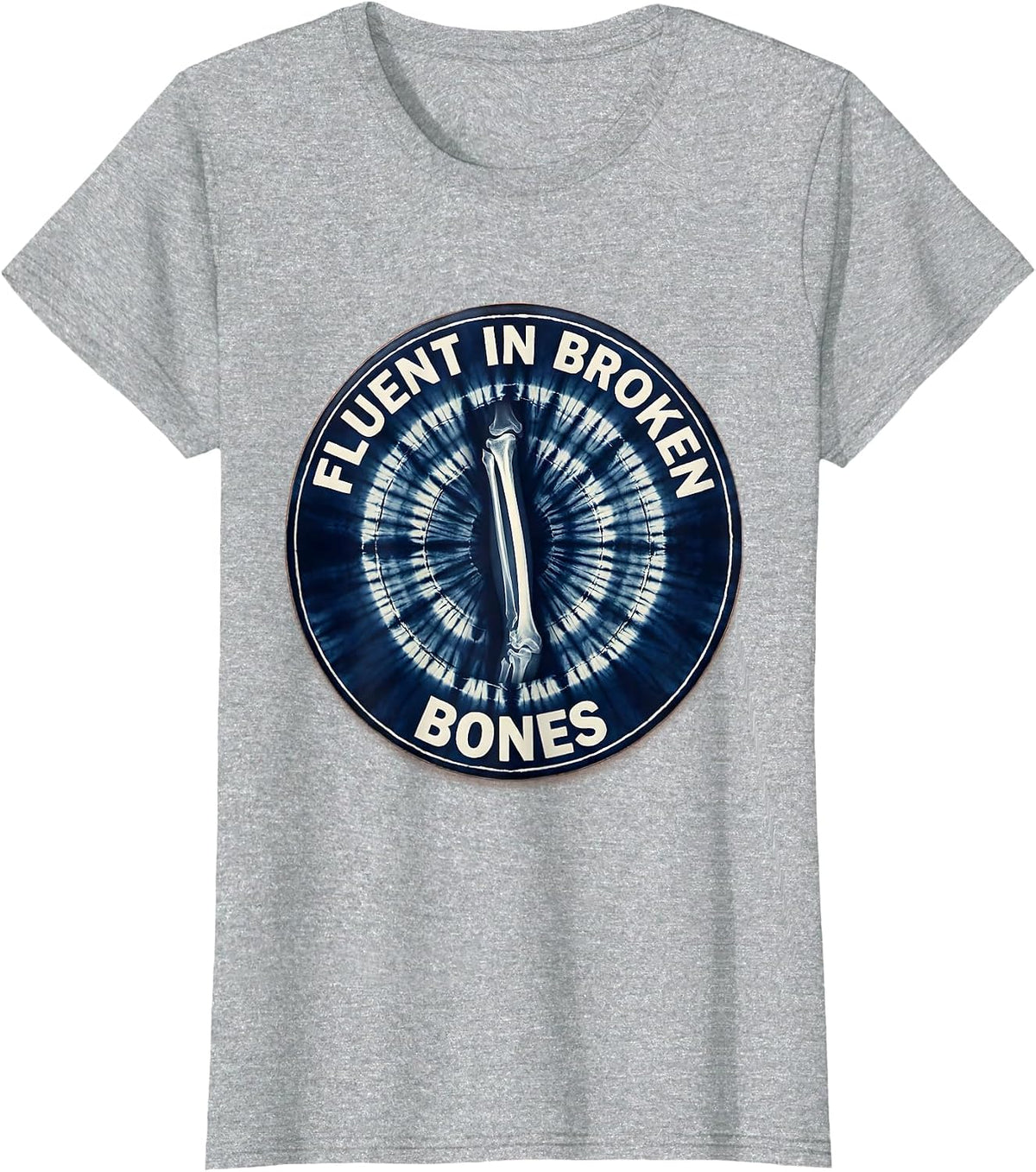 Women's Fluent In Broken Bones Radiology Design T-Shirt - Heather Grey
