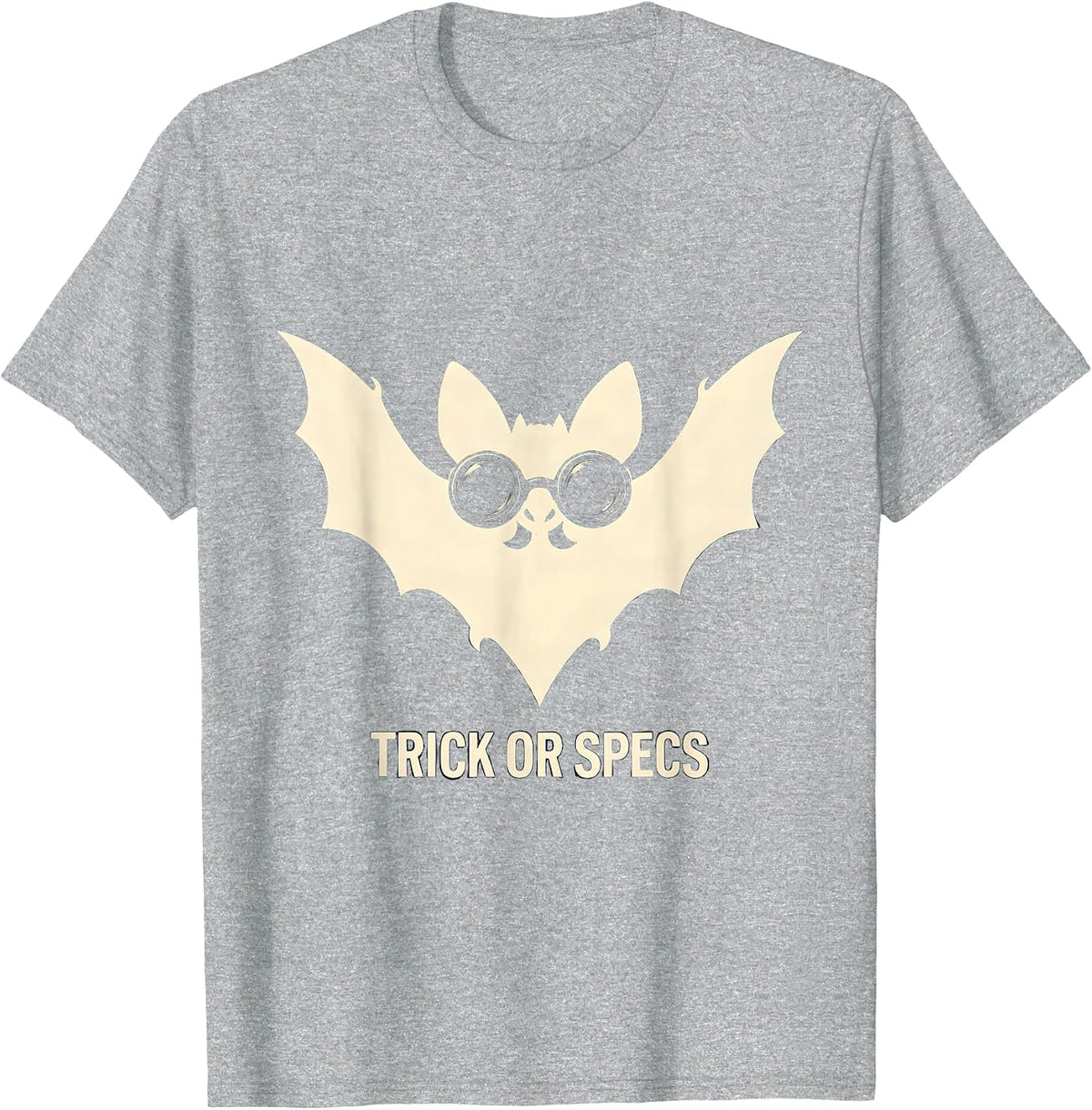 Men's Trick or Specs Silhouette Halloween Optometrist Eye Doctor T-Shirt - Heather Grey