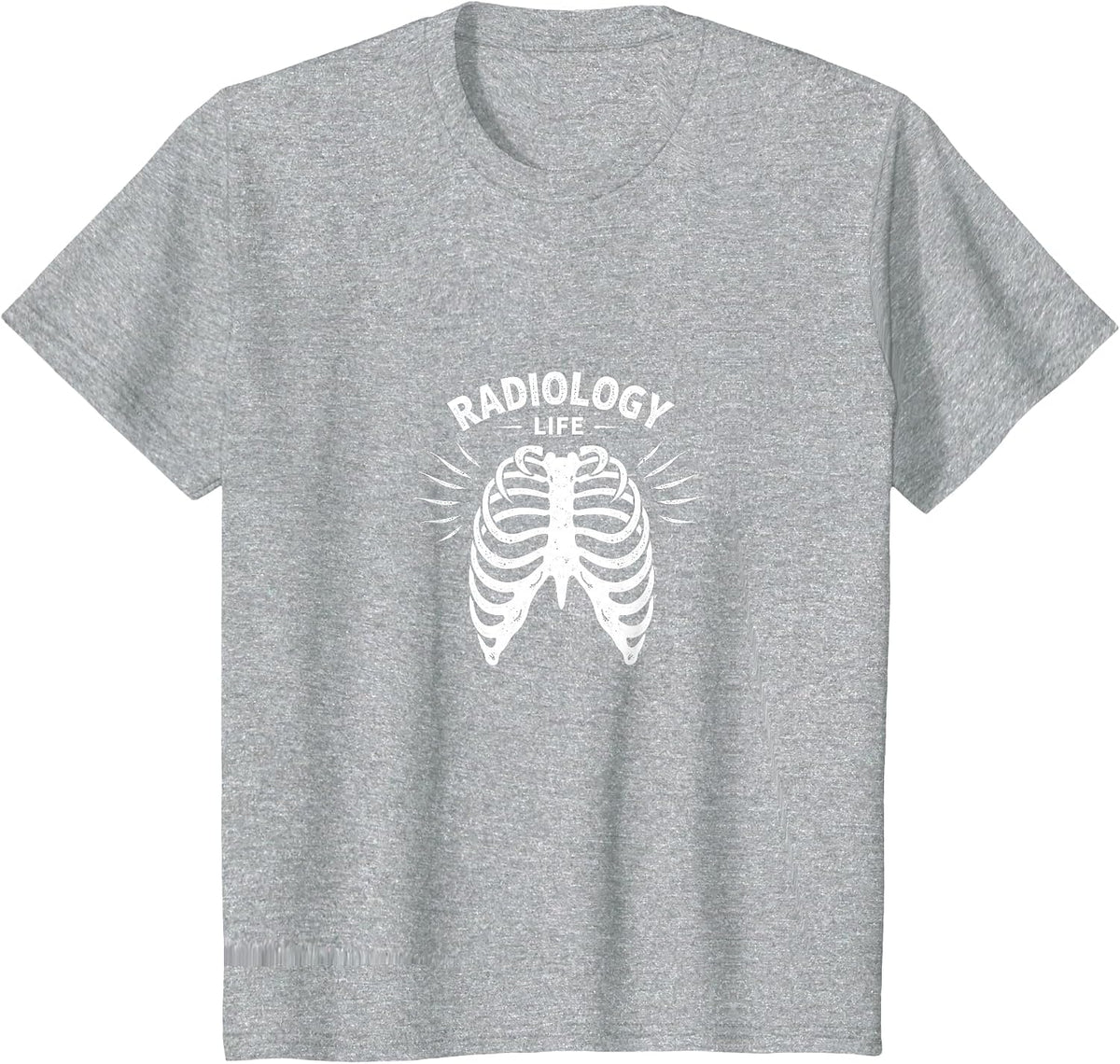 Radiology Life: X-Ray Ribcage for Medical Professionals T-Shirt - Heather Grey