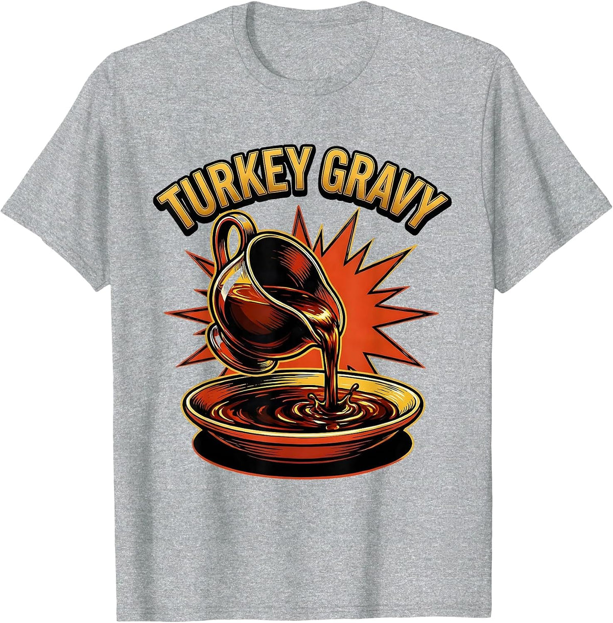 Men's Turkey Gravy Bootleg 90's Rap Rock Vintage Funny T-Shirt - Heather Grey