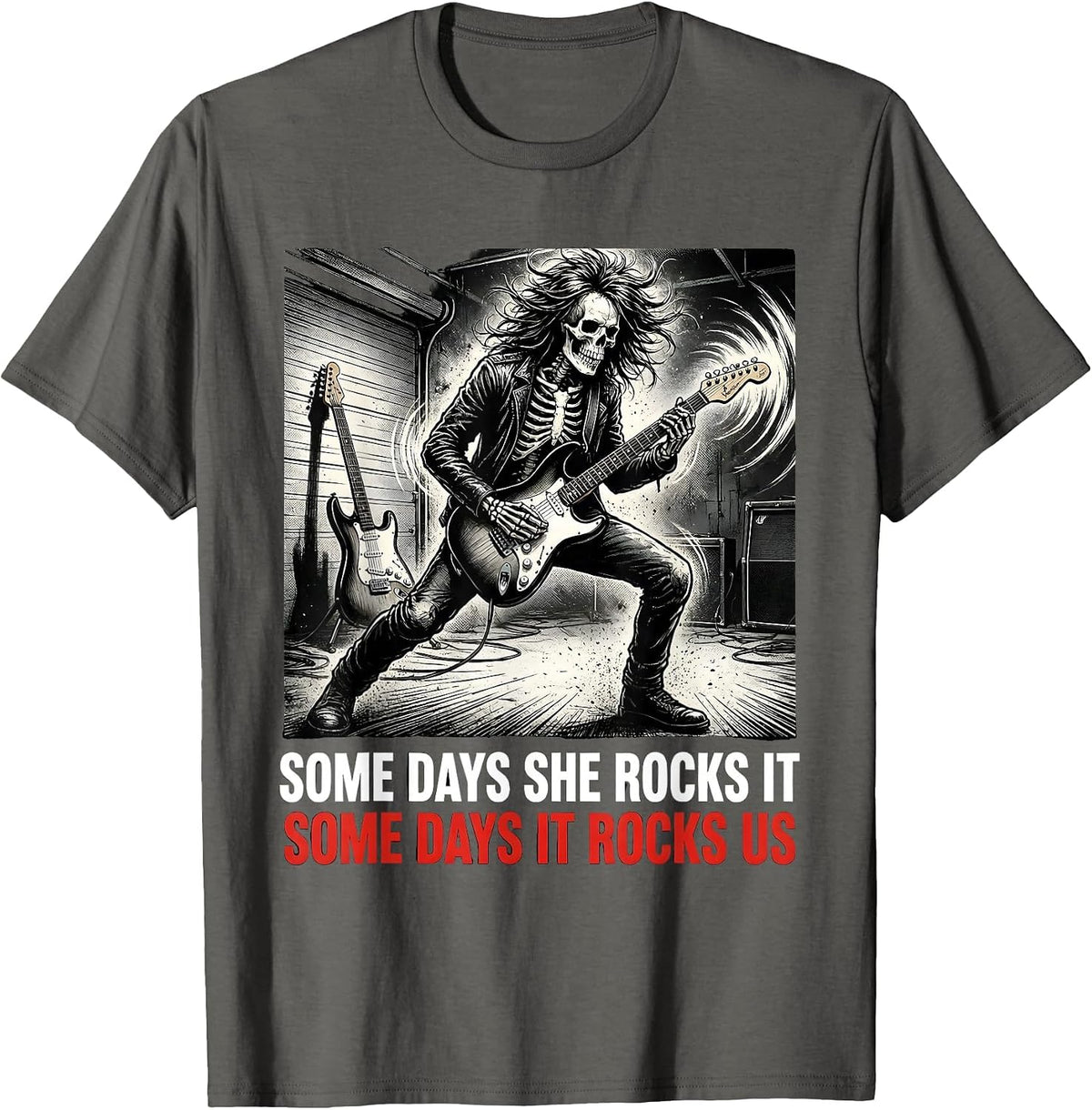Men's Some Days She Rocks It, Some Days It Rocks Us Sped Squad T-Shirt - Asphalt Grey
