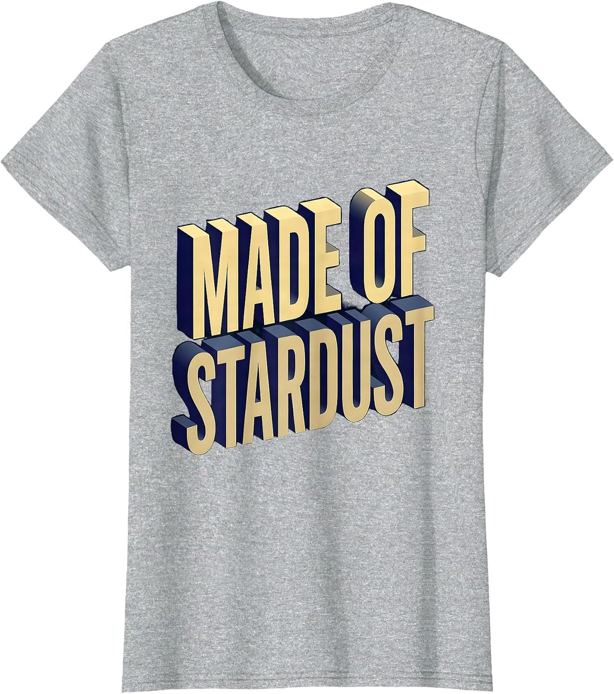 Made of Stardust Cosmic Universe Design T-Shirt - Heather Grey