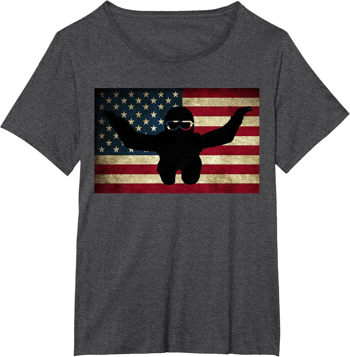 Skydiving T-Shirt Parachuting T Shirt Skydive Tee Skydiver T-Shirt - Dark Heather Grey