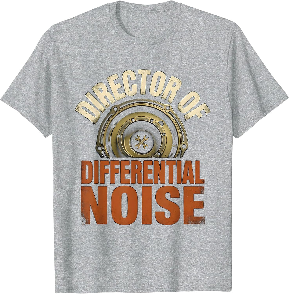 Men's Director Of Differential Noise Distressed Car Guy Mechanic T-Shirt - Heather Grey