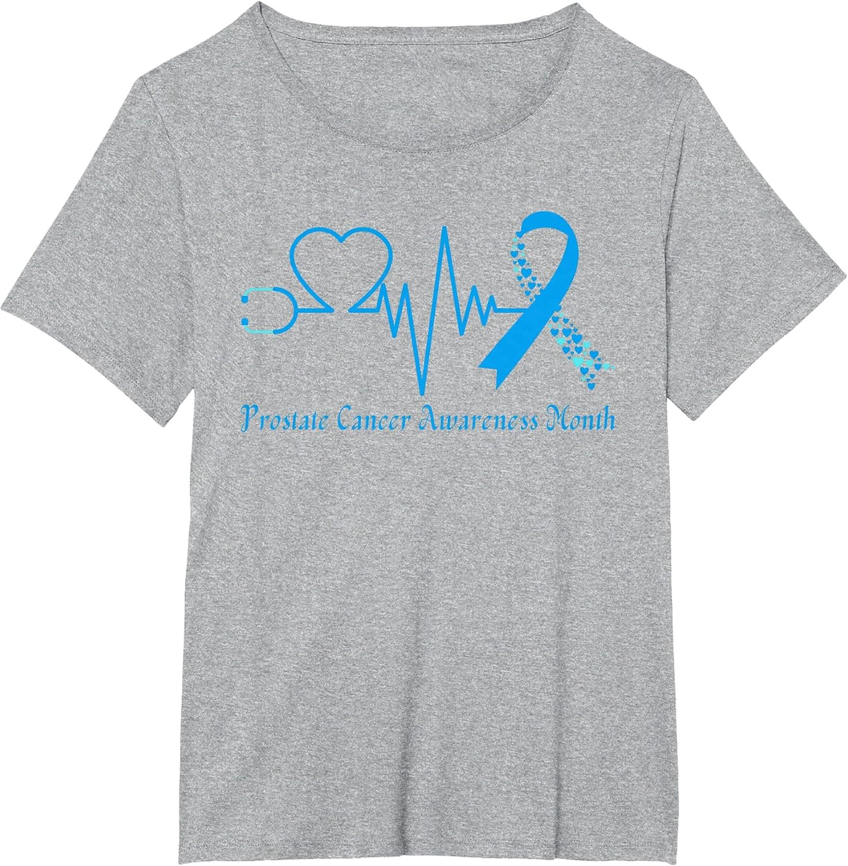 Prostate Cancer Awareness Month We Wear Light Blue Support T-Shirt - Heather Grey