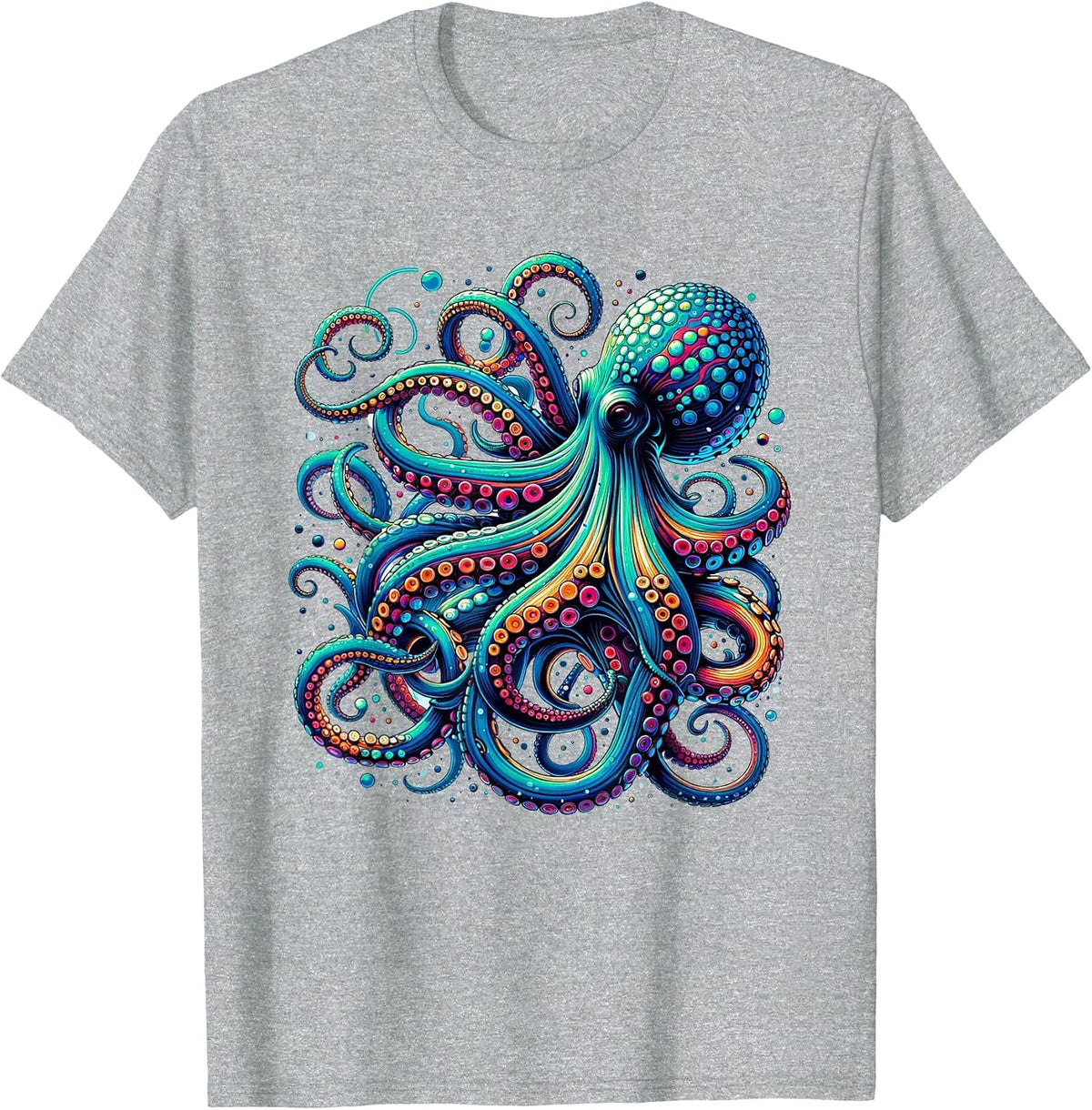 Octopus Kraken Sea Creature Ocean Marine Animal T-Shirt - Heather Grey
