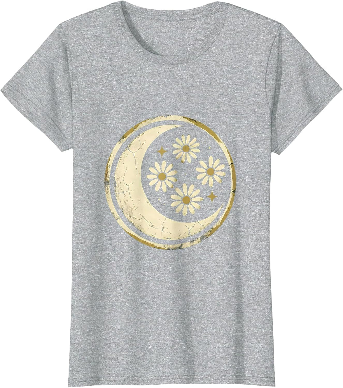 Virgo Wildflower Meadow Botanical Astrology Design T-Shirt - Heather Grey