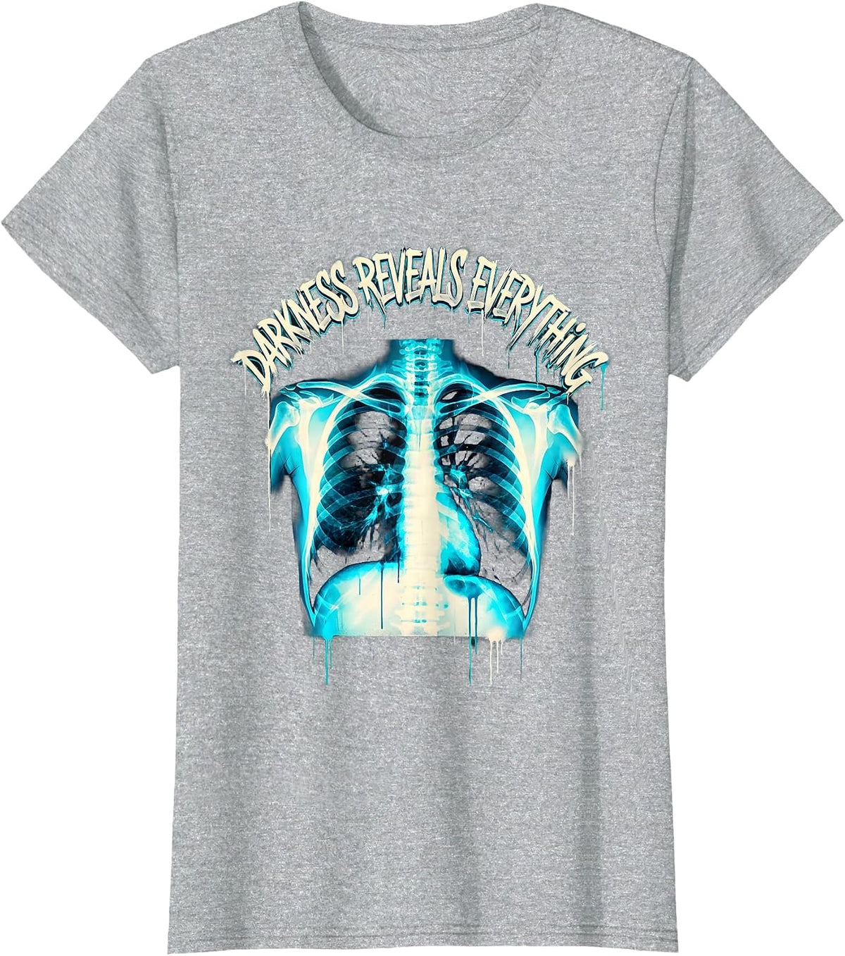 Women's Darkness Reveals Everything Radiology Design T-Shirt - Heather Grey