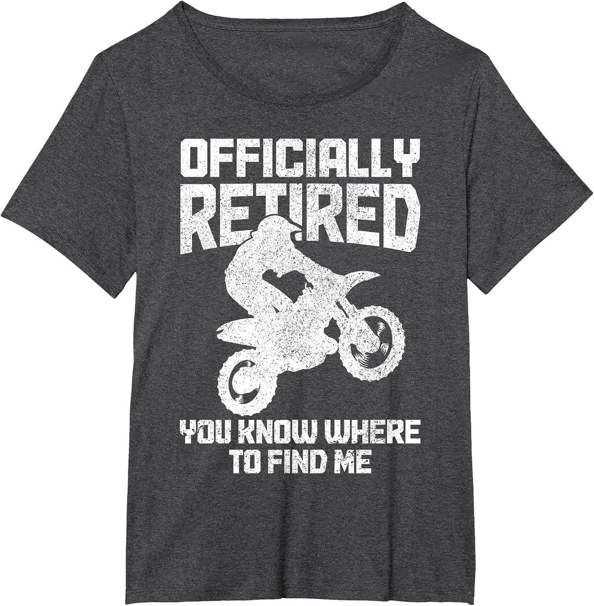 Motocross Retired Funny MX Dirt Bike Retirement T-Shirt - Dark Heather Grey