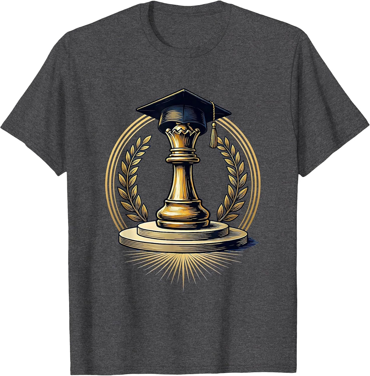 Chess King Graduation Class of 2026 T-Shirt - Dark Heather Grey