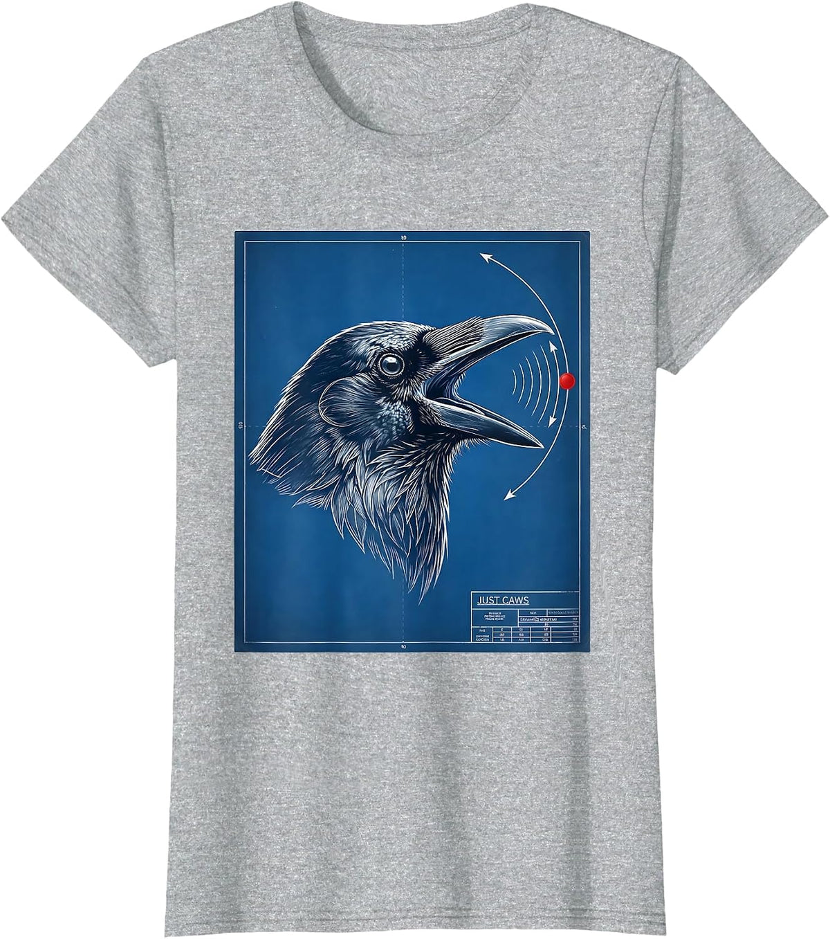 Just Caws Dark Humor Crow Raven Bird Lover Gothic T-Shirt - Heather Grey