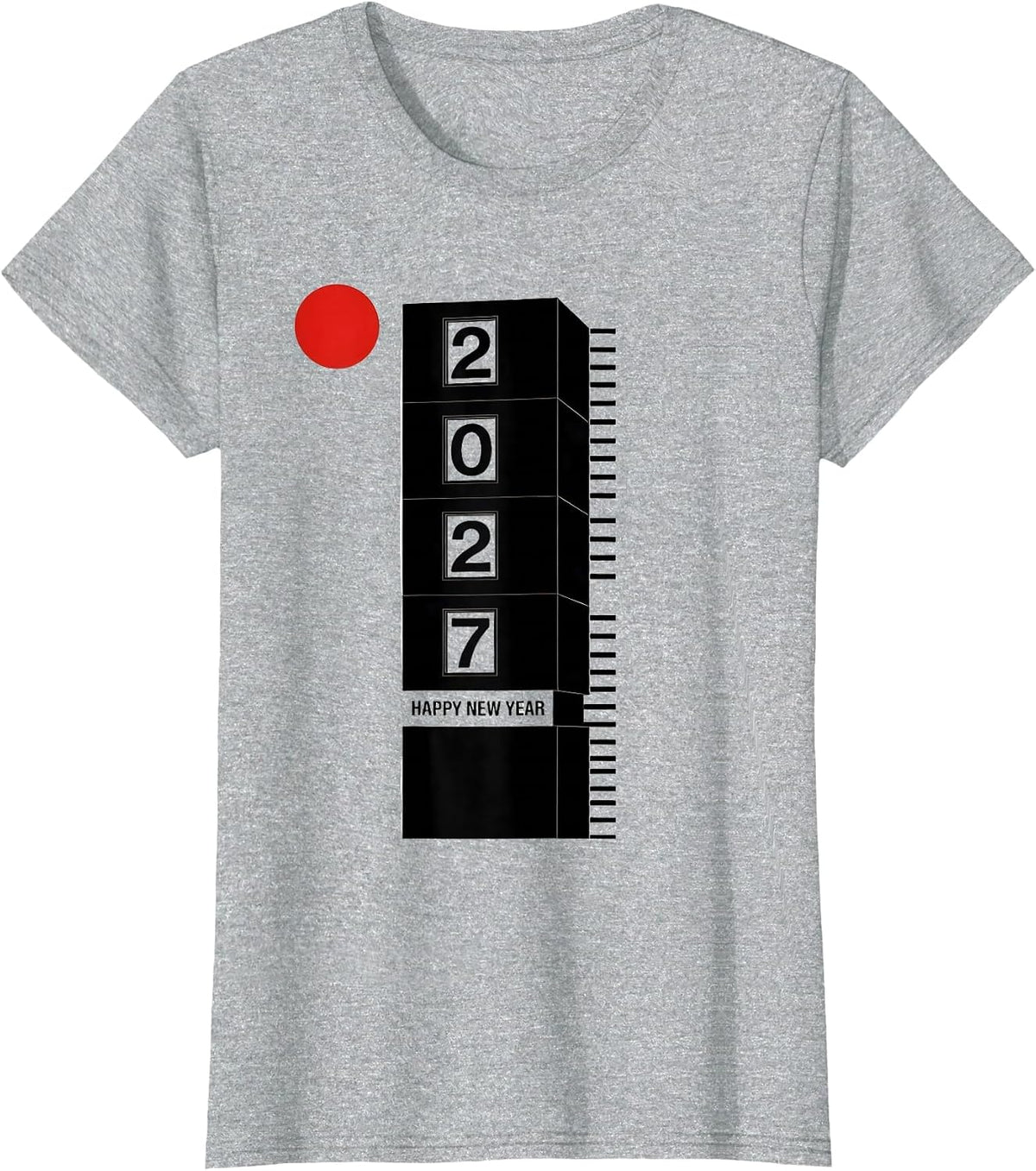 Women's Happy New Year 2027 Swiss International Family Party T-Shirt - Heather Grey