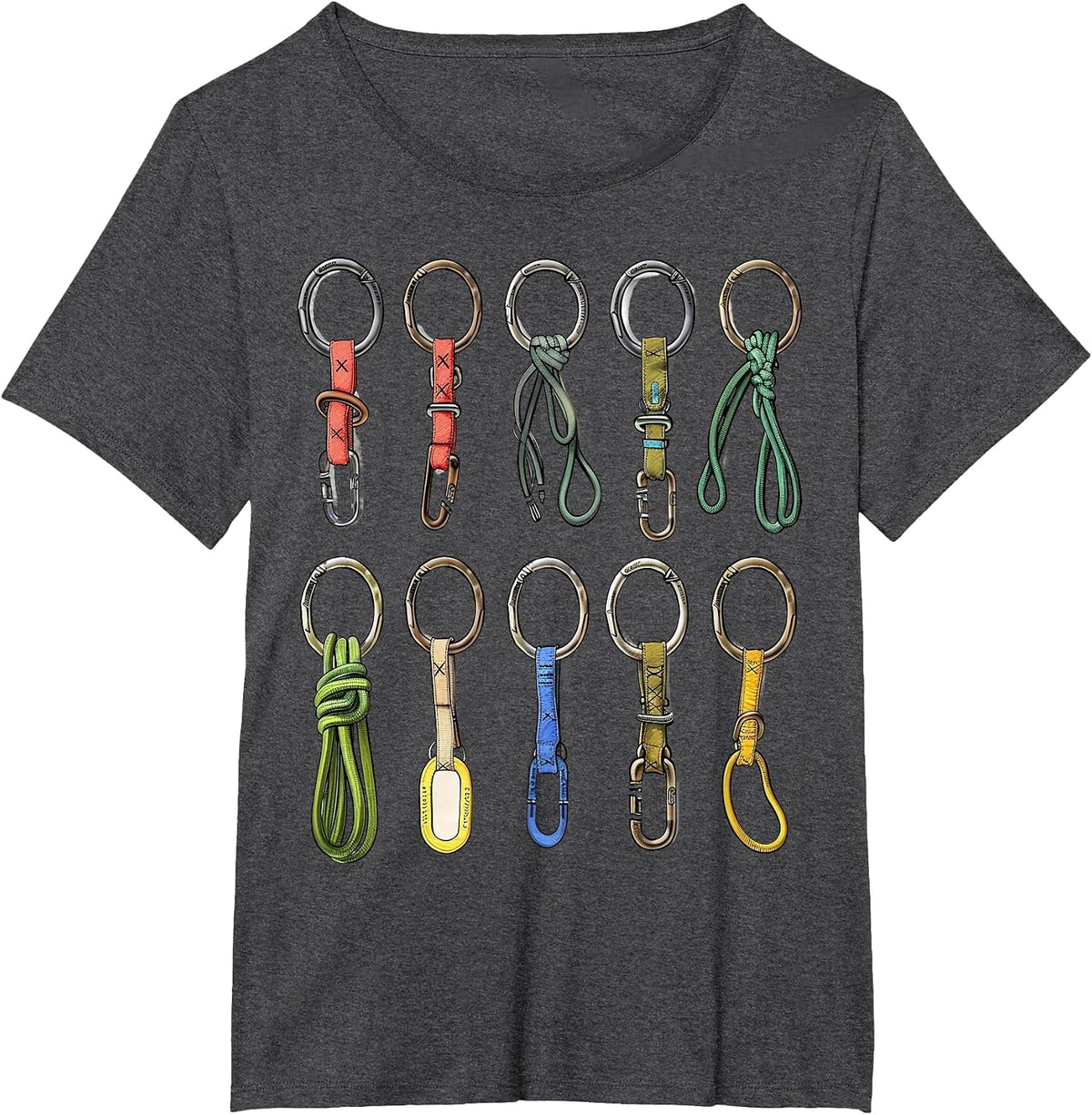 Rock Climbing Boulder Sports Lover Mountain Climber Alpinism T-Shirt - Dark Heather Grey