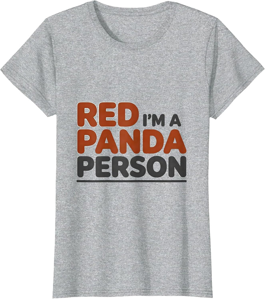 I’m A Red Panda Person Funny Animal Lover Cute Novelty T-Shirt - Heather Grey