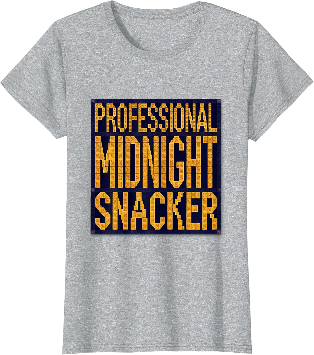 Professional Midnight Snacker Raccoon Design T-Shirt - Heather Grey