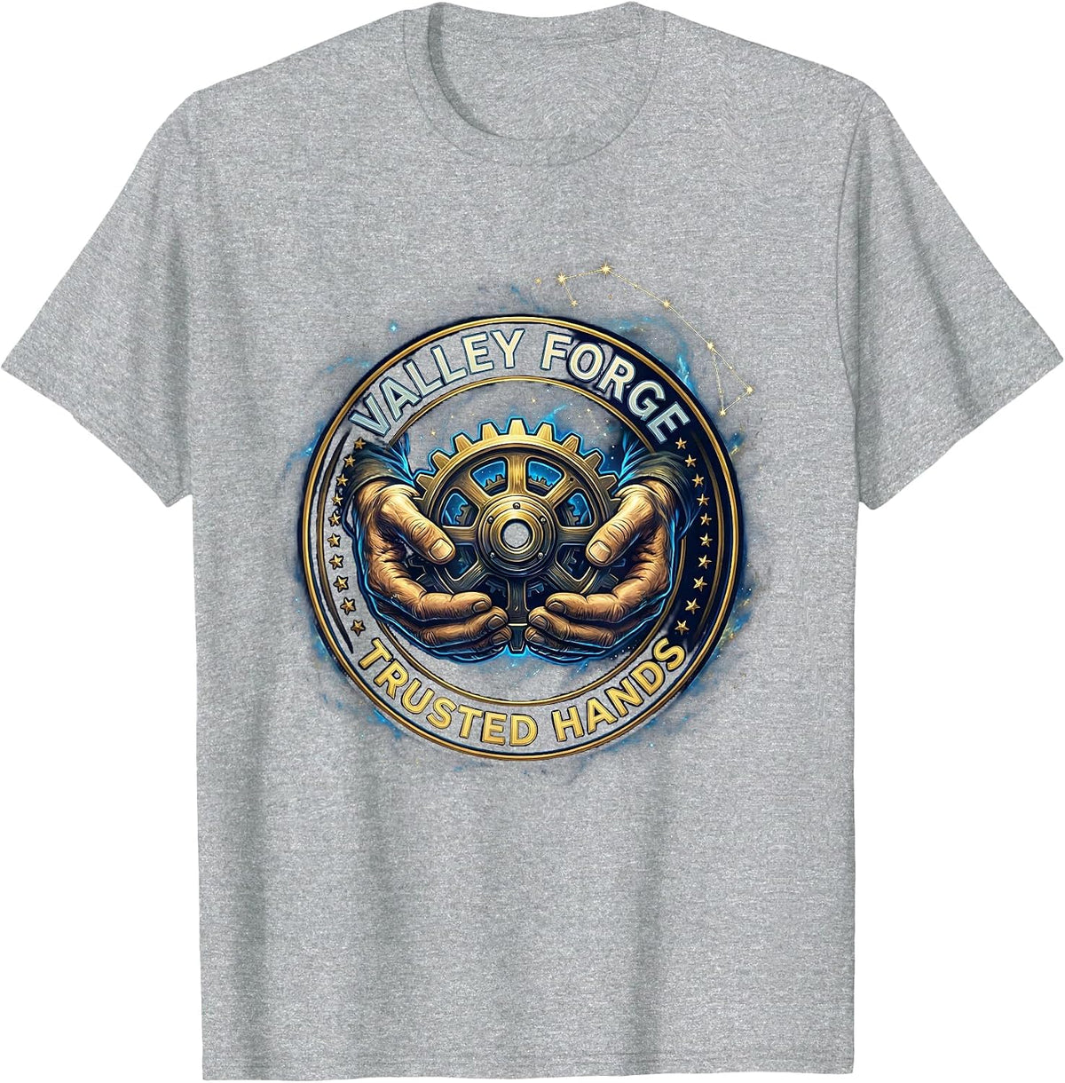 Men's Valley Forge Trusted Hands Automotive Design T-Shirt - Heather Grey