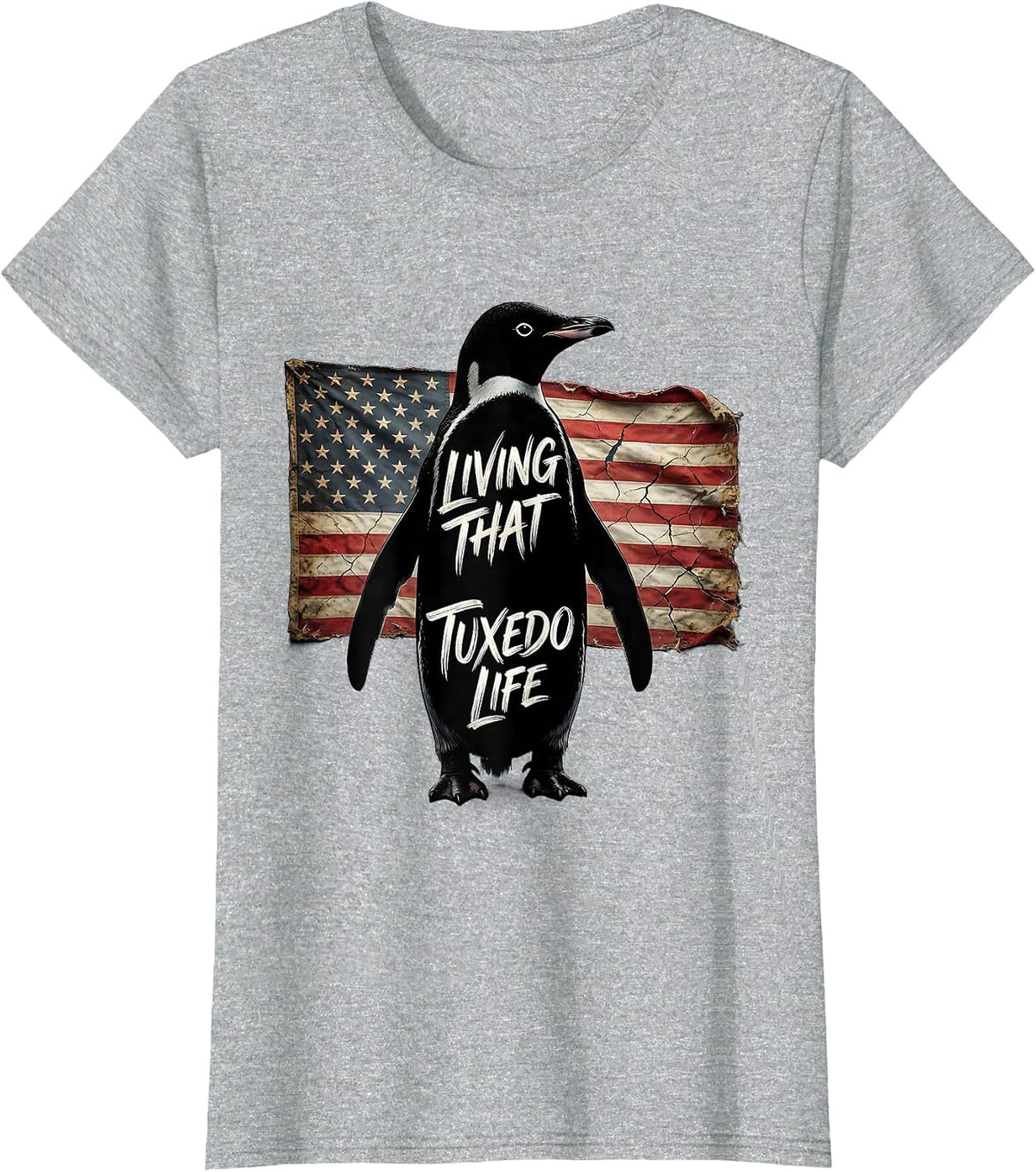 Living That Tuxedo Life Formal Style Design T-Shirt - Heather Grey