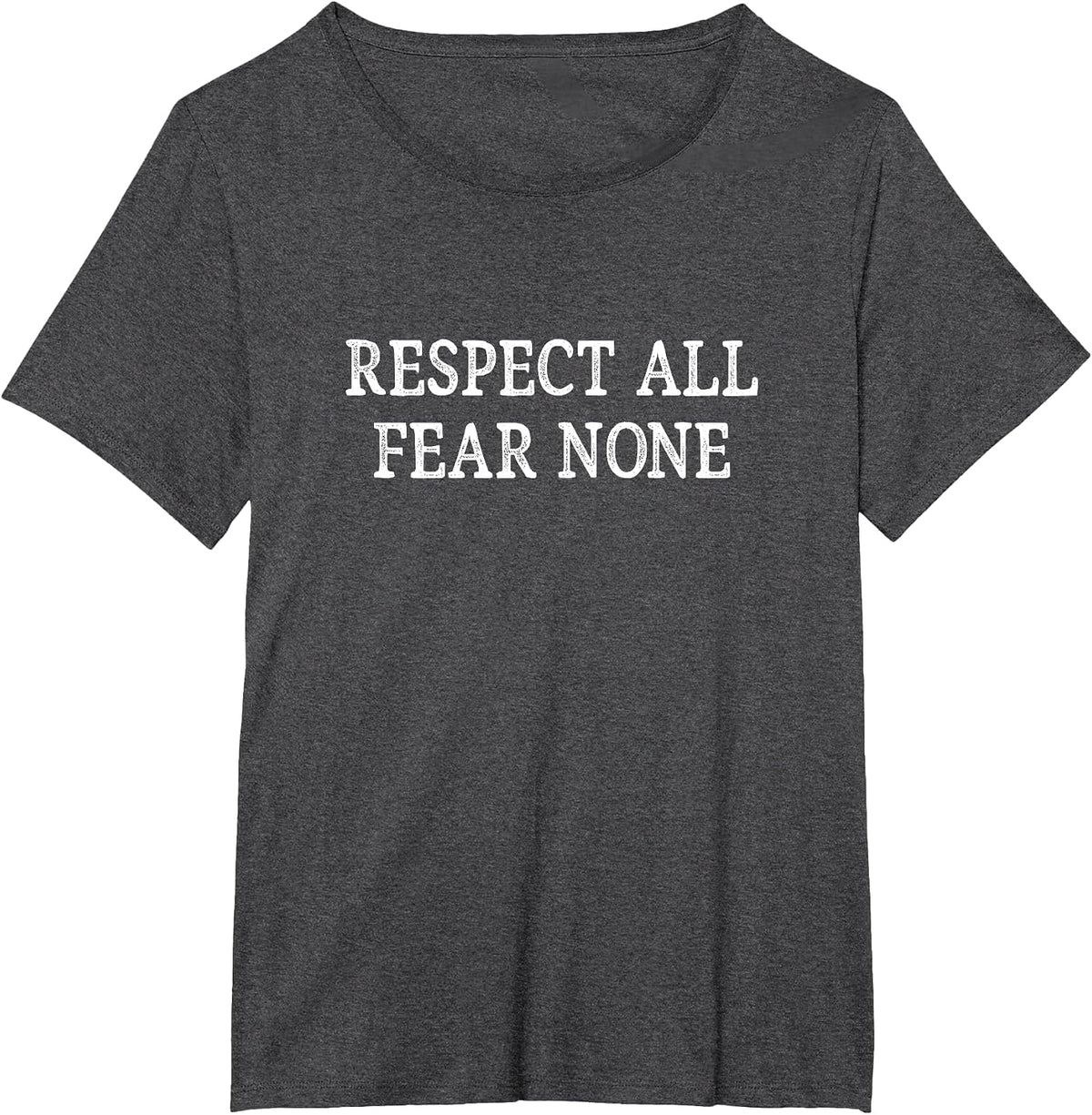 Respect All - Fear None - Vintage Style - T-Shirt - Dark Heather Grey
