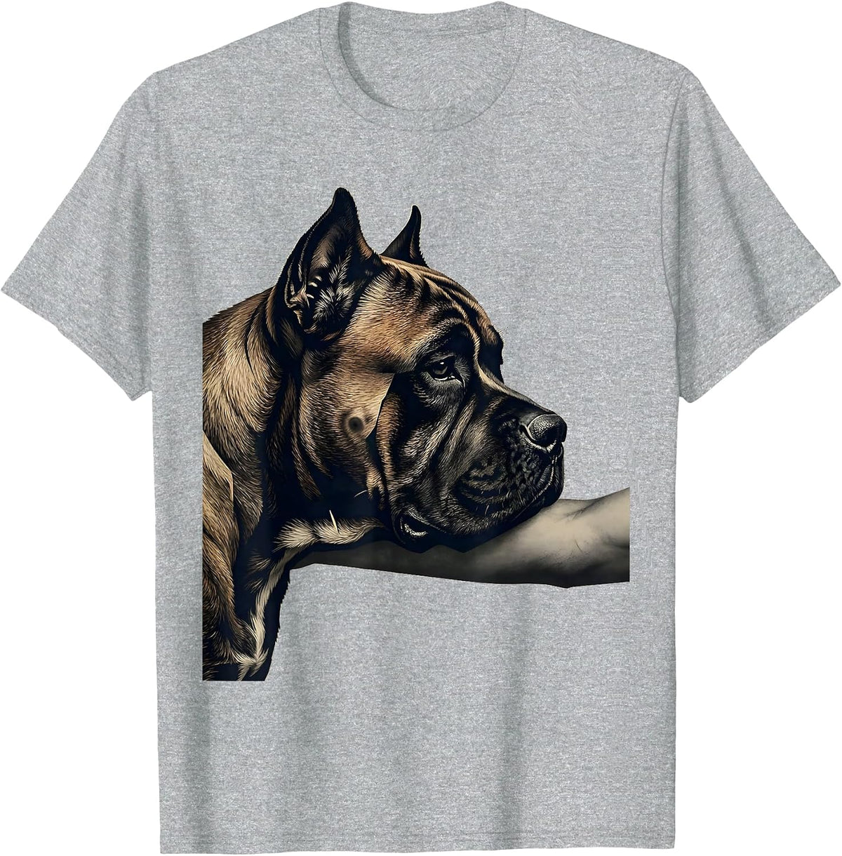 Men's Cane Corso Minimalist Dog Lover Gift T-Shirt - Heather Grey