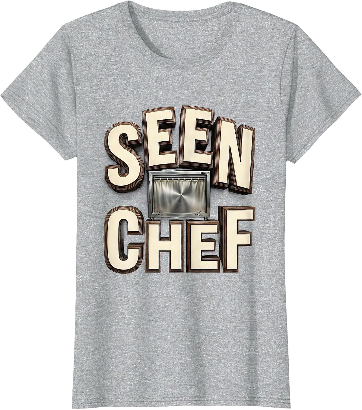 Women's Seen Chef Funny Kitchen Slang Chef Gift for Cooks T-Shirt - Heather Grey