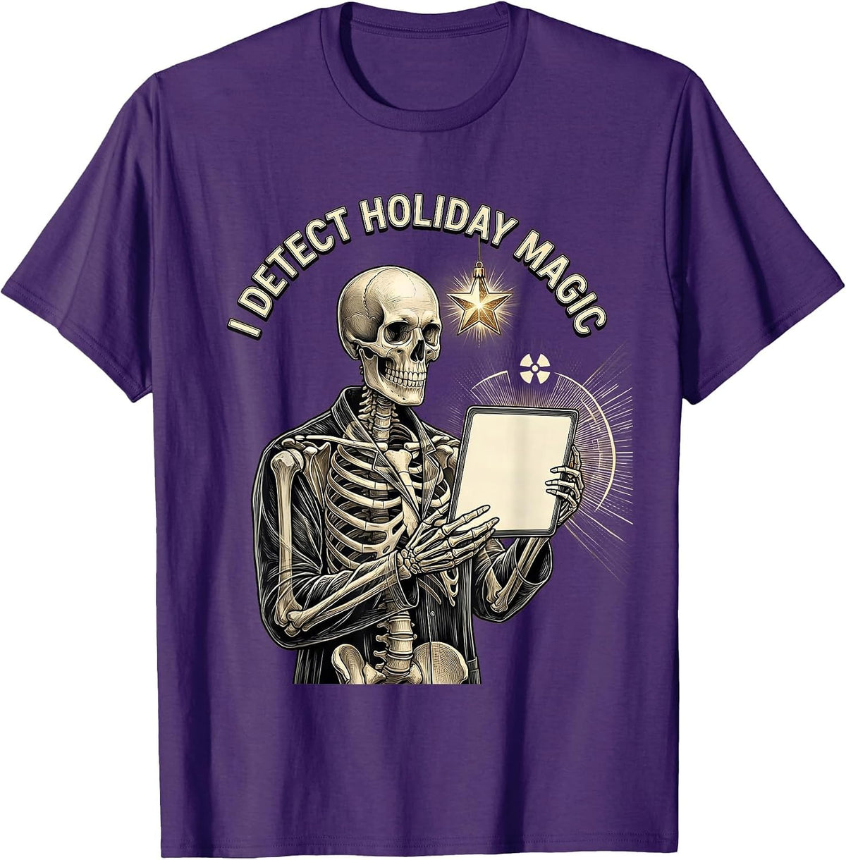 Men's I Detect Holiday Magic Funny Radiology Tech Radiographer T-Shirt - Purple