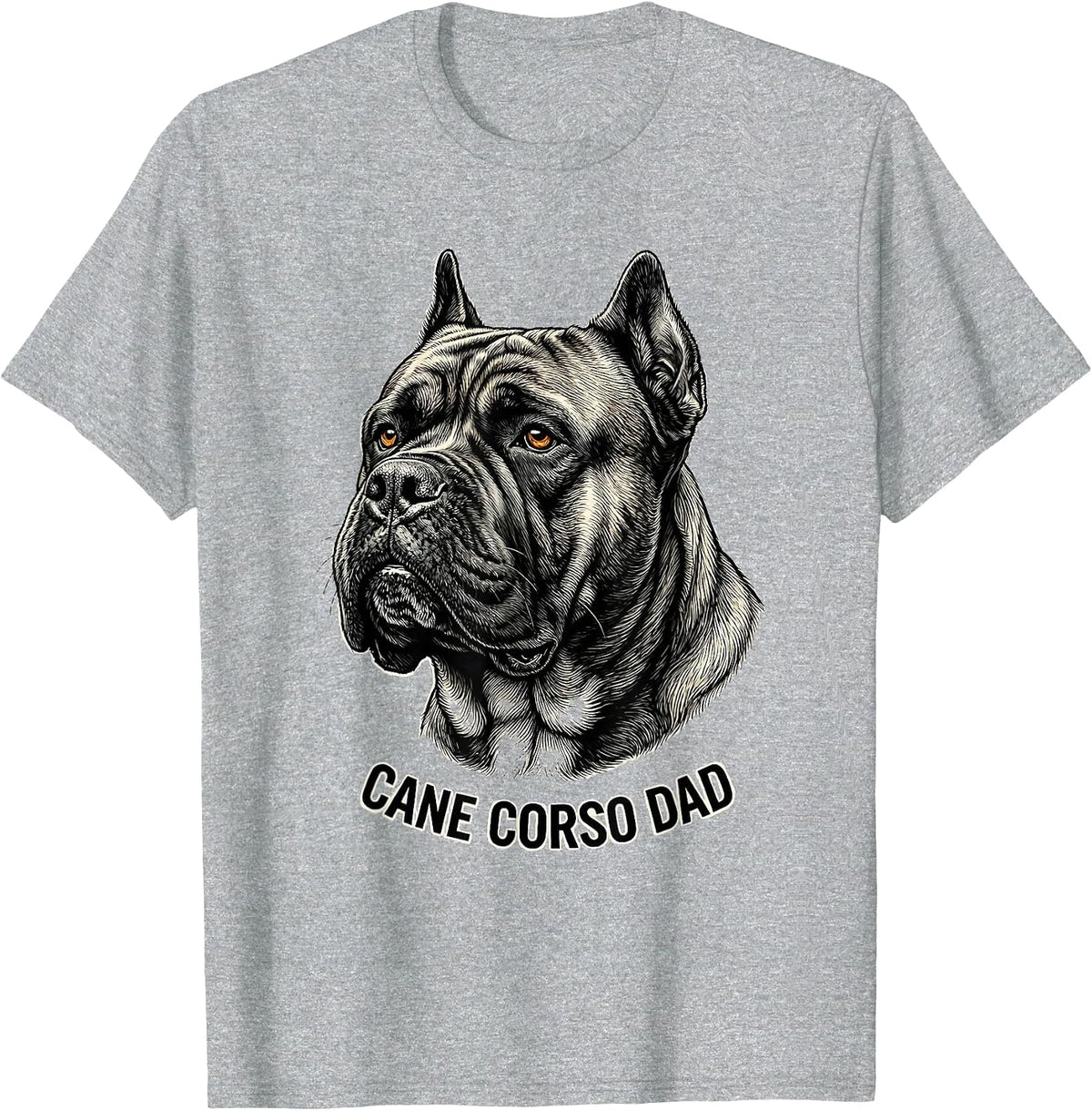Men's Cane Corso Dad Bold Italian Mastiff Dog Lover Gift T-Shirt - Heather Grey