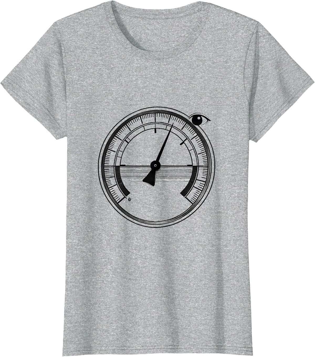 Women's Minimal Pressure Gauge Funny Plumber Pipefitter Gift T-Shirt - Heather Grey