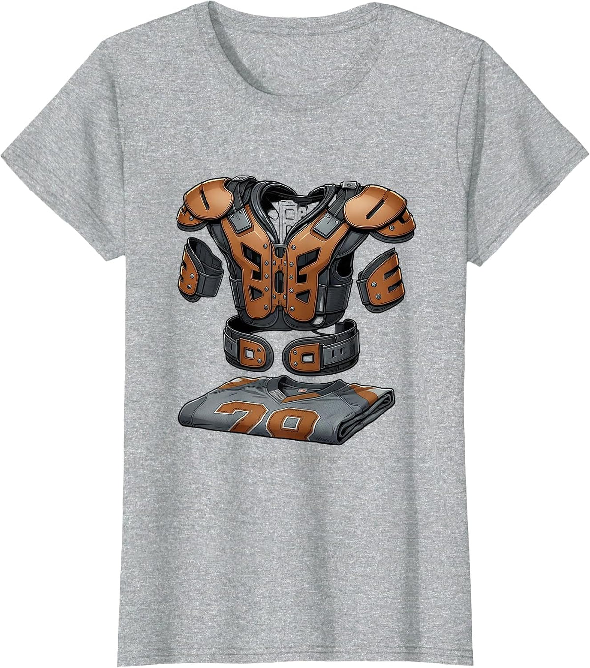I Work In The Trenches Funny Offensive Lineman Football T-Shirt - Heather Grey