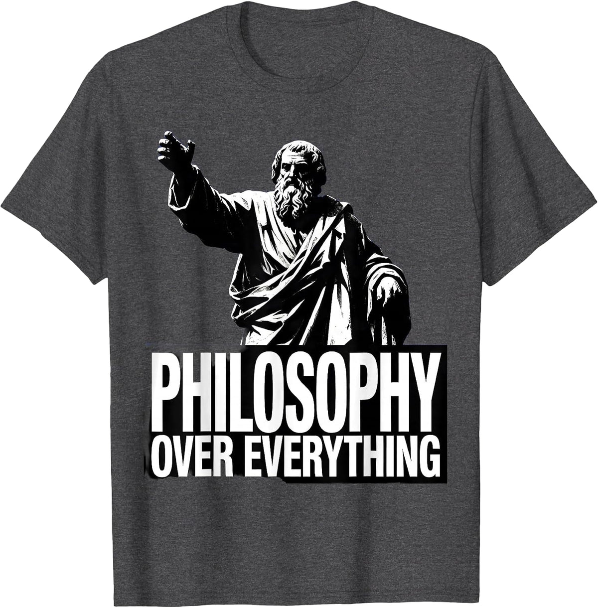 Philosophy Over Everything Renaissance Design T-Shirt - Dark Heather Grey