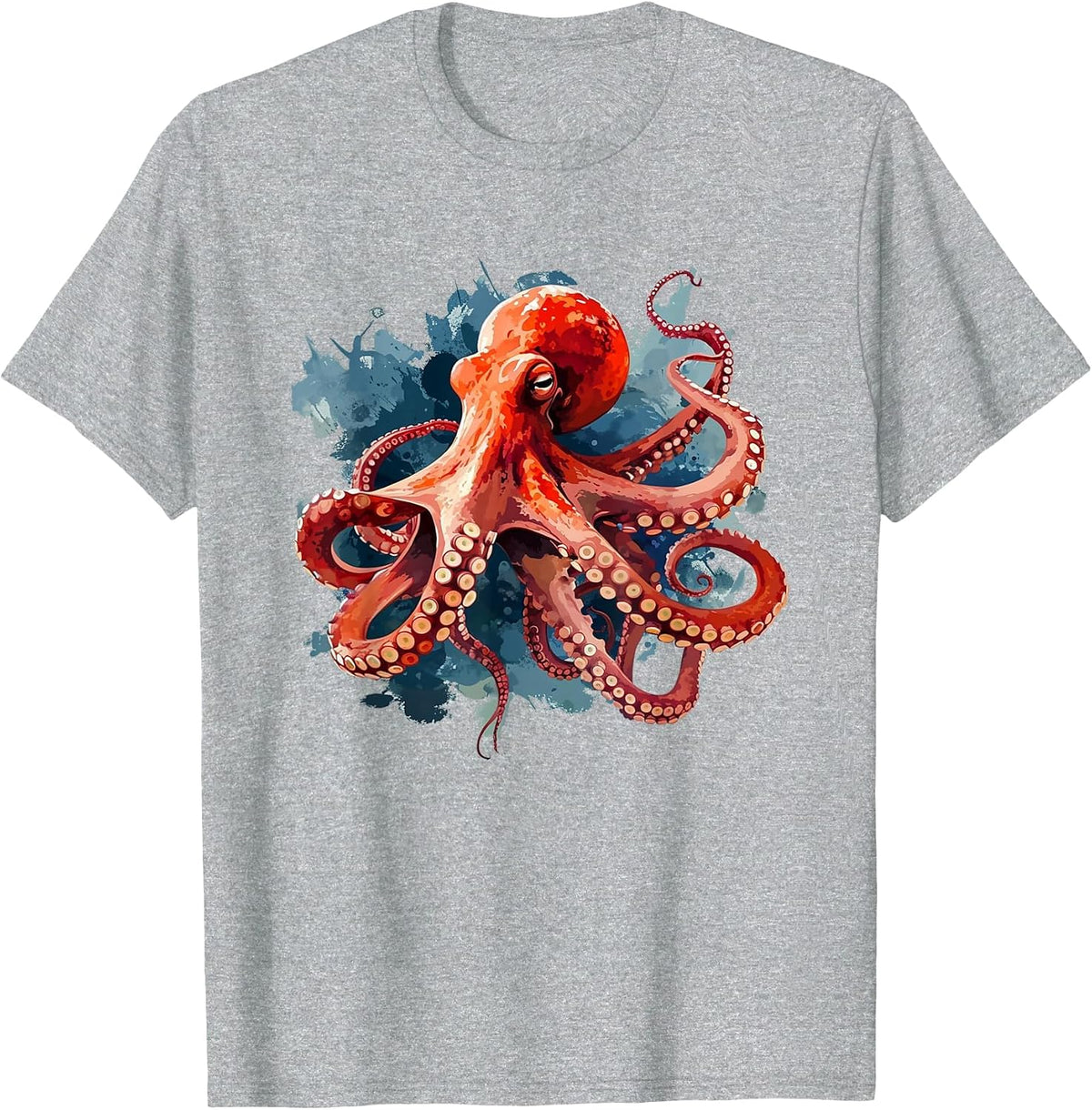 Cool Big red Octopus Costume for Squid Lovers T-Shirt - Heather Grey