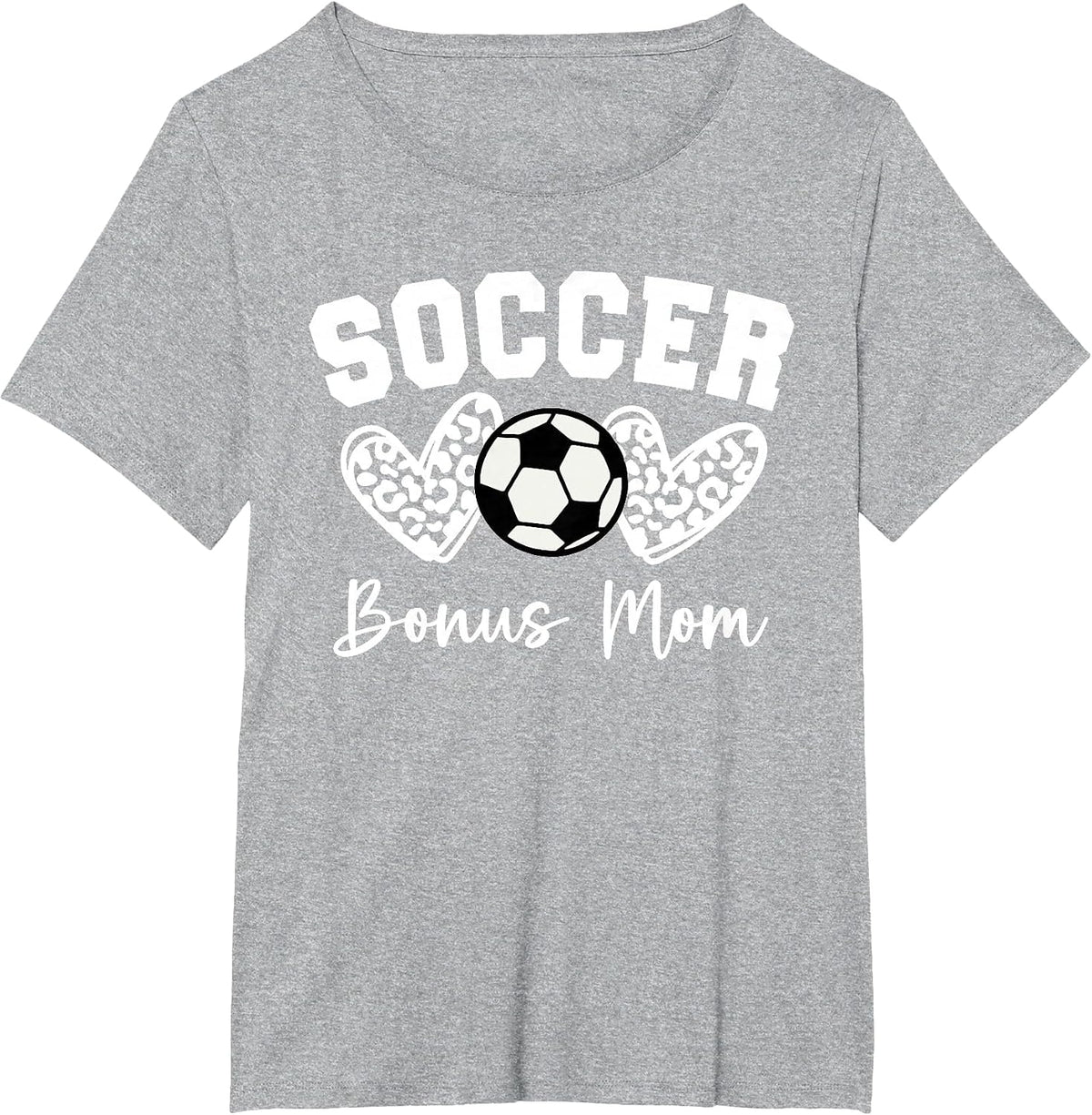 Soccer Bonus Mom Matching Family Soccer T-Shirt - Heather Grey