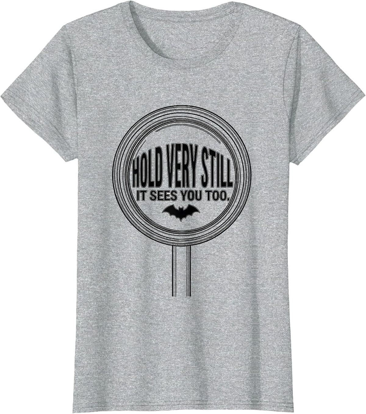 Hold Very Still It Sees You Too Funny Optometrist Halloween T-Shirt - Heather Grey