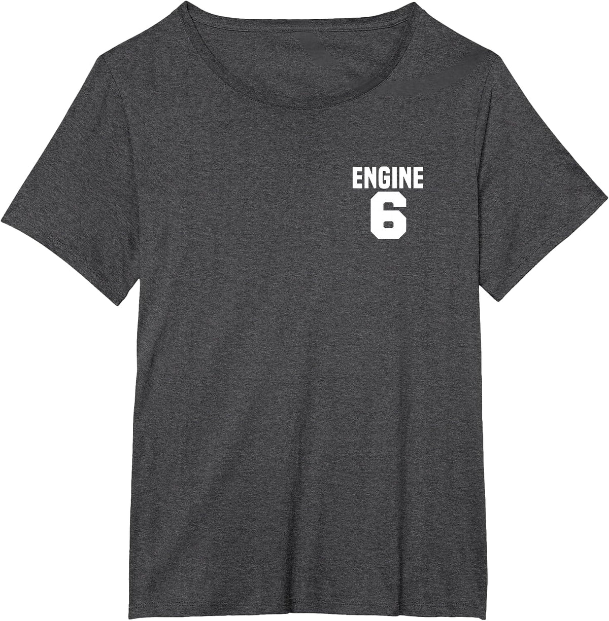 Engine 6 Fire Rescue Department City Firefighter Duty T-Shirt - Dark Heather Grey