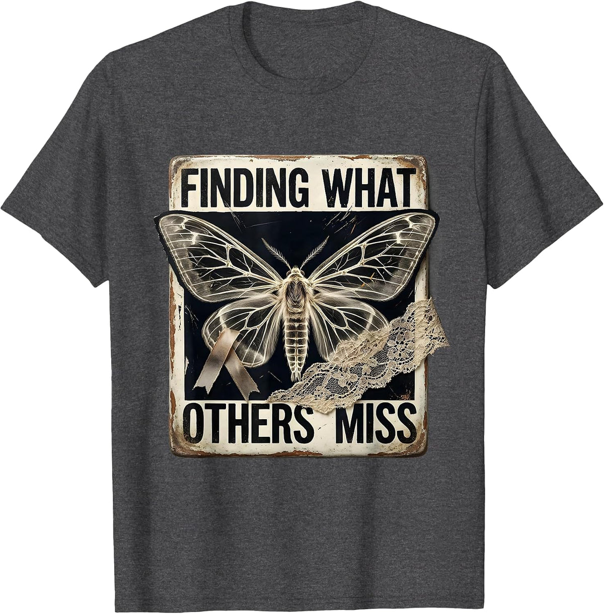 Men's Finding What Others Miss Radiology Design T-Shirt - Dark Heather Grey