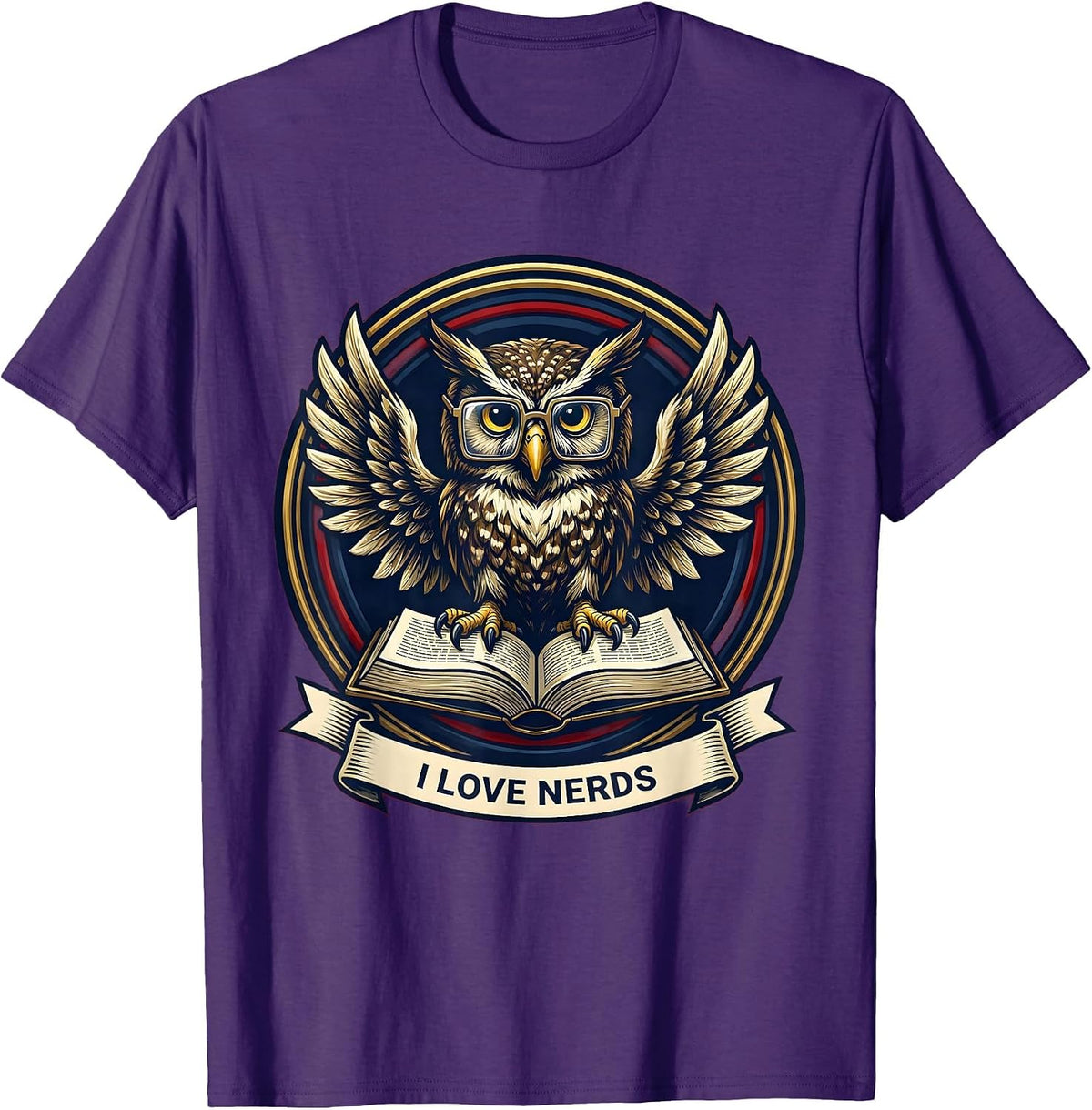 I Love Nerds Funny Geek Humor Nerd Lover Novelty T-Shirt - Purple