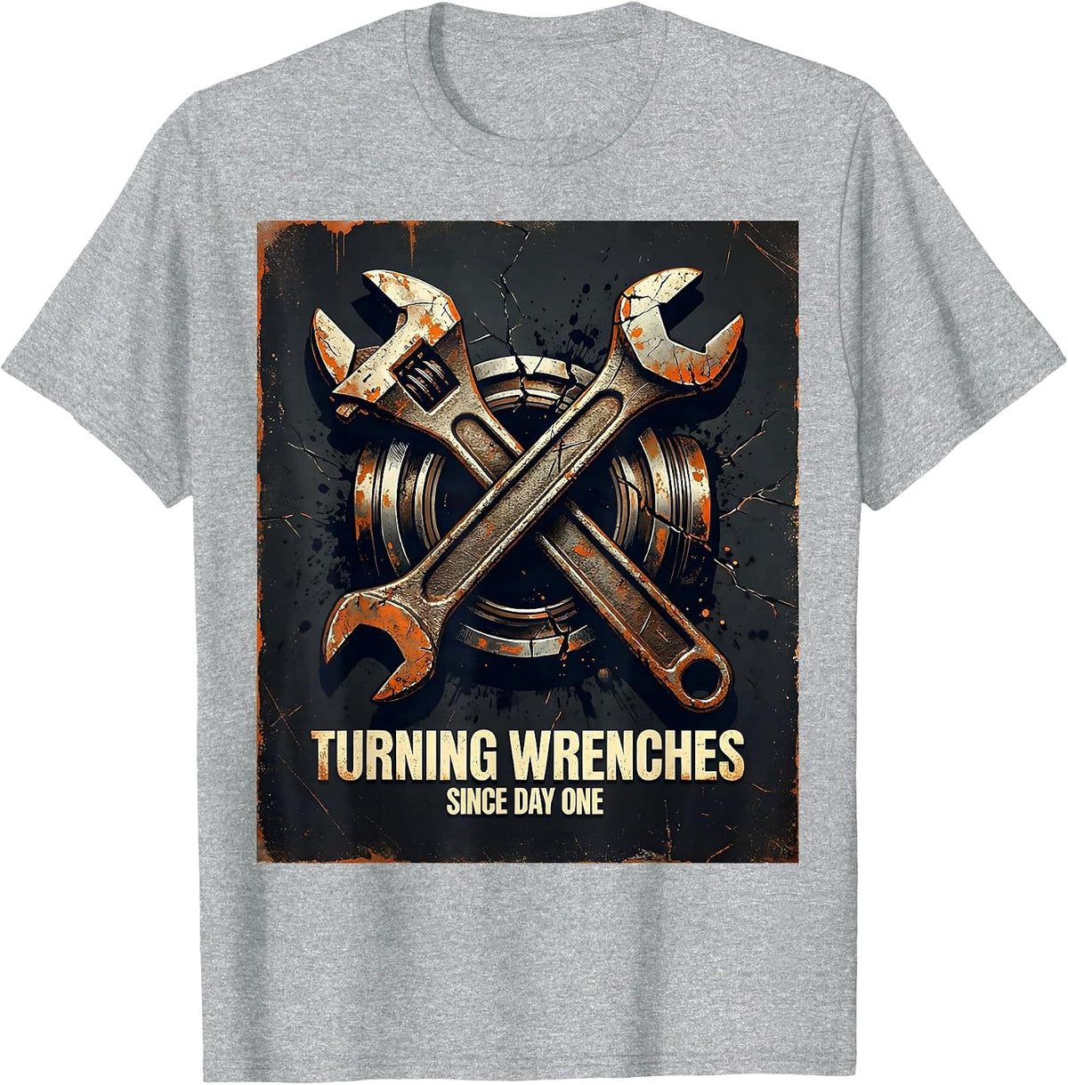 Men's Valley Forge Automotive Turning Wrenches Since Day One T-Shirt - Heather Grey