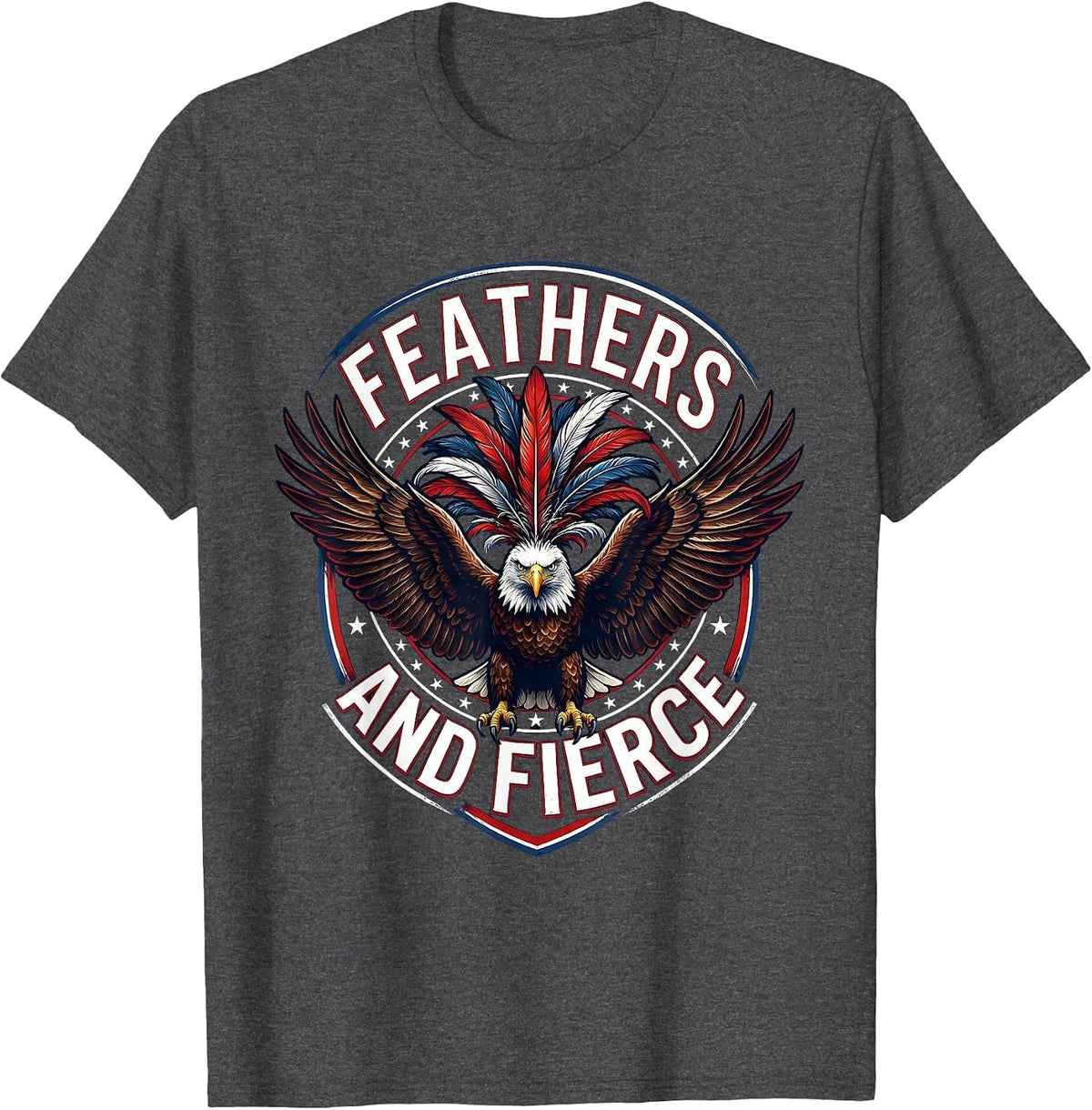 Men's Feathers and Fierce Showgirl Era Design T-Shirt - Dark Heather Grey