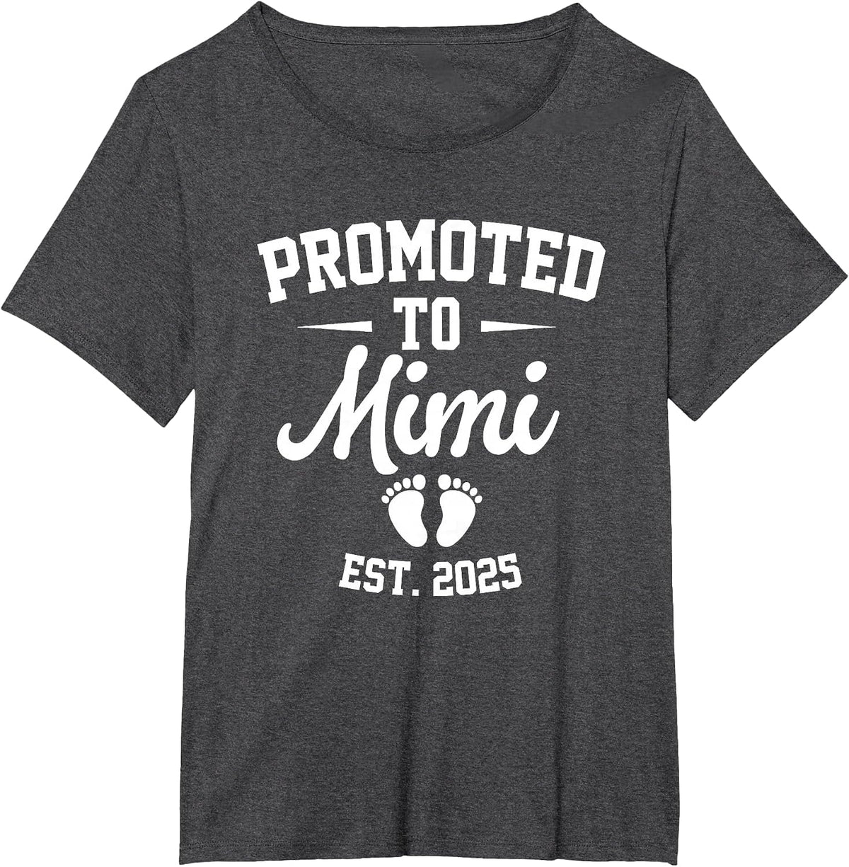 Promoted to Mimi Est 2025 Retro Soon to Be Mimi 2025 T-Shirt - Dark Heather Grey