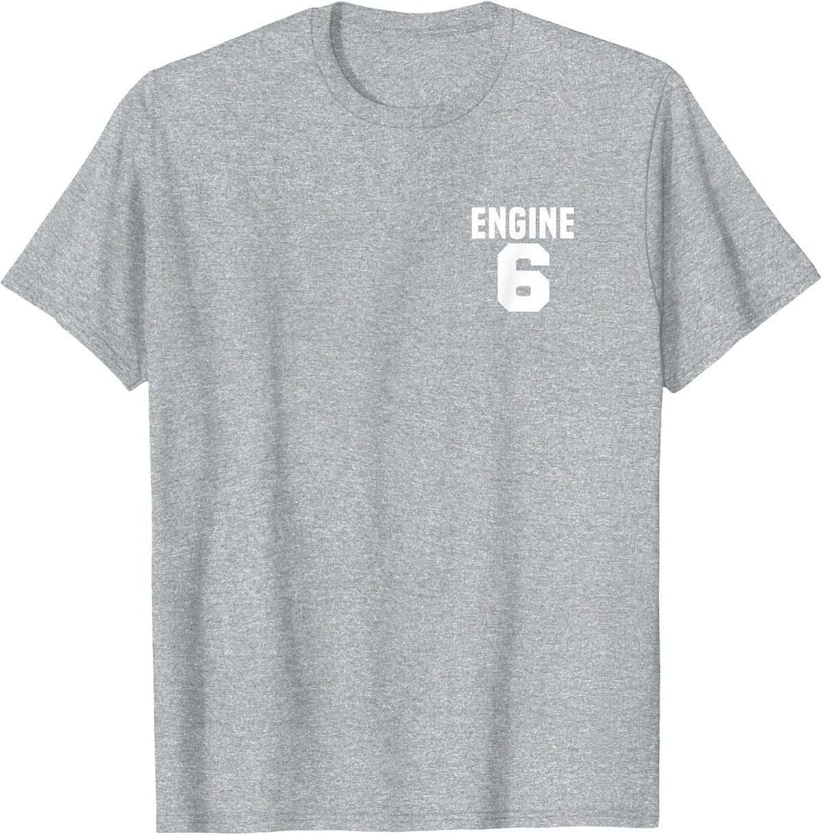 Engine 6 Fire Rescue Department City Firefighter Duty T-Shirt - Heather Grey