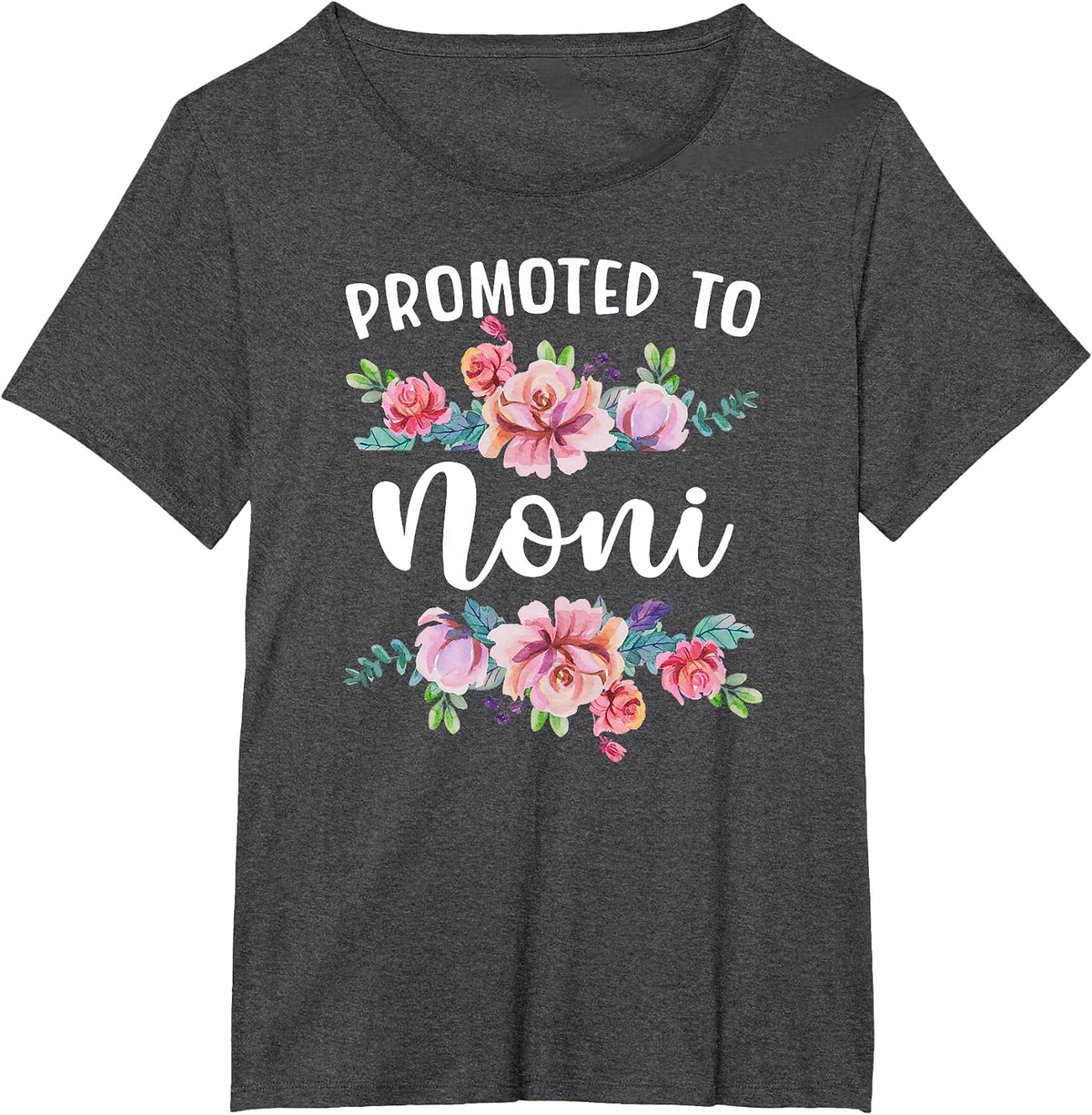 Promoted to Noni to Be Future Noni Grandma T-Shirt - Dark Heather Grey
