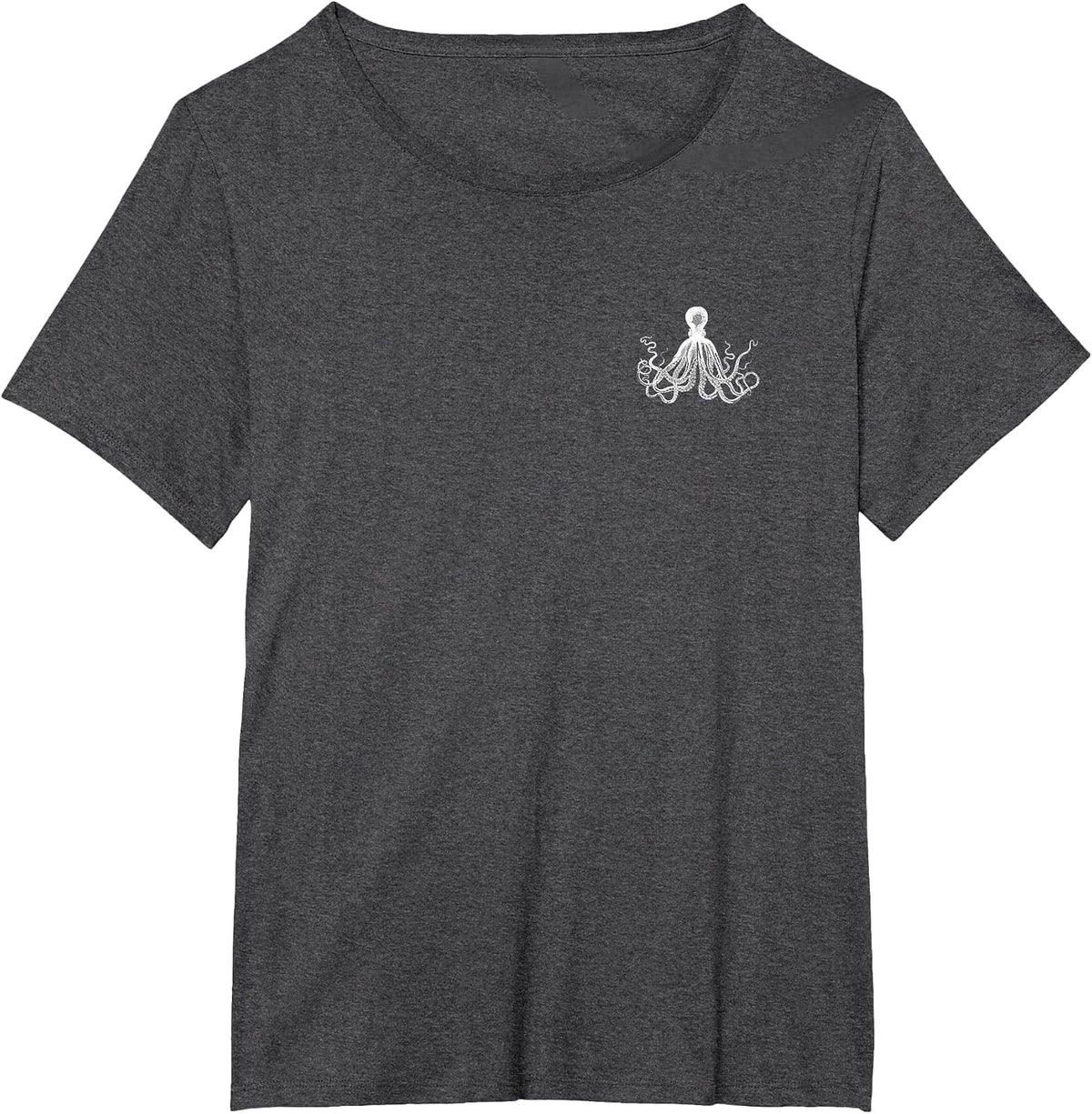 Vintage Octopus Kraken Classic Design Nautical T-Shirt T-Shirt - Dark Heather Grey